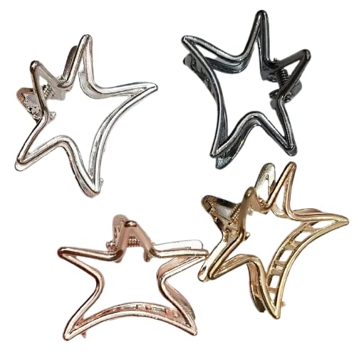 SHREYA-FASHION® Women's Hair Claw Clips for Thick Hair - 6 Pack Strong Hold Barrette Jaw Clamps, Half Bun Hairpins for Styling - Perfect for Work, Gym, and Everyday Hairstyles