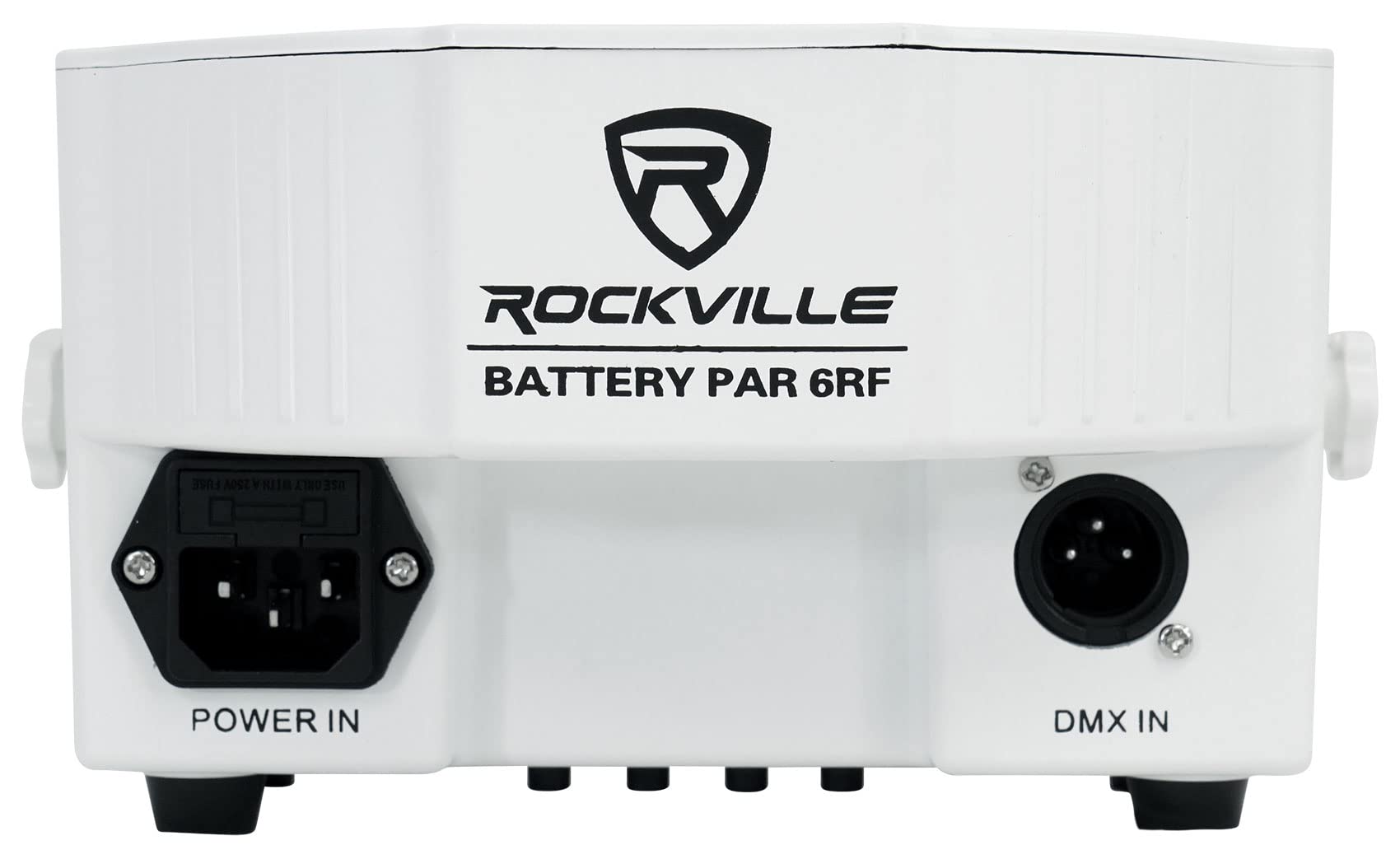 Rockville 4-Pack Rechargeable Wireless DMX PAR 6RF White Lights with Remotes & Carrying Bags – Perfect for Stage Lighting, DJ Shows, and Live Events