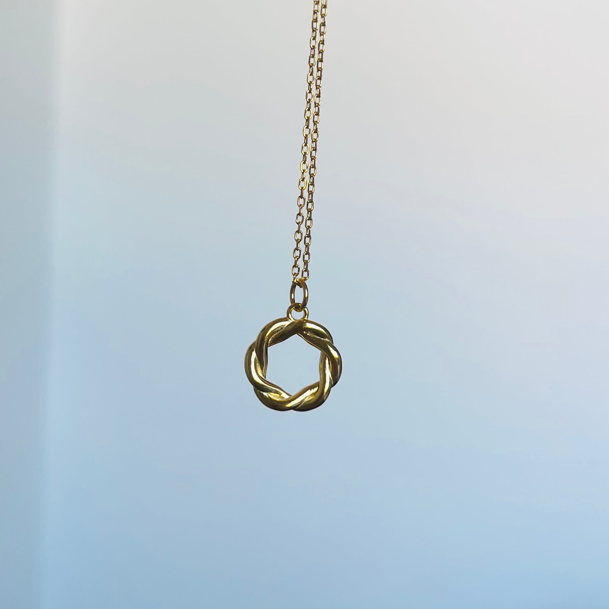 Elegant Circle Twist Pendant Necklace for Women - Sterling Silver Minimalist Jewelry Gift for Her - Perfect for Date Night & Special Occasions