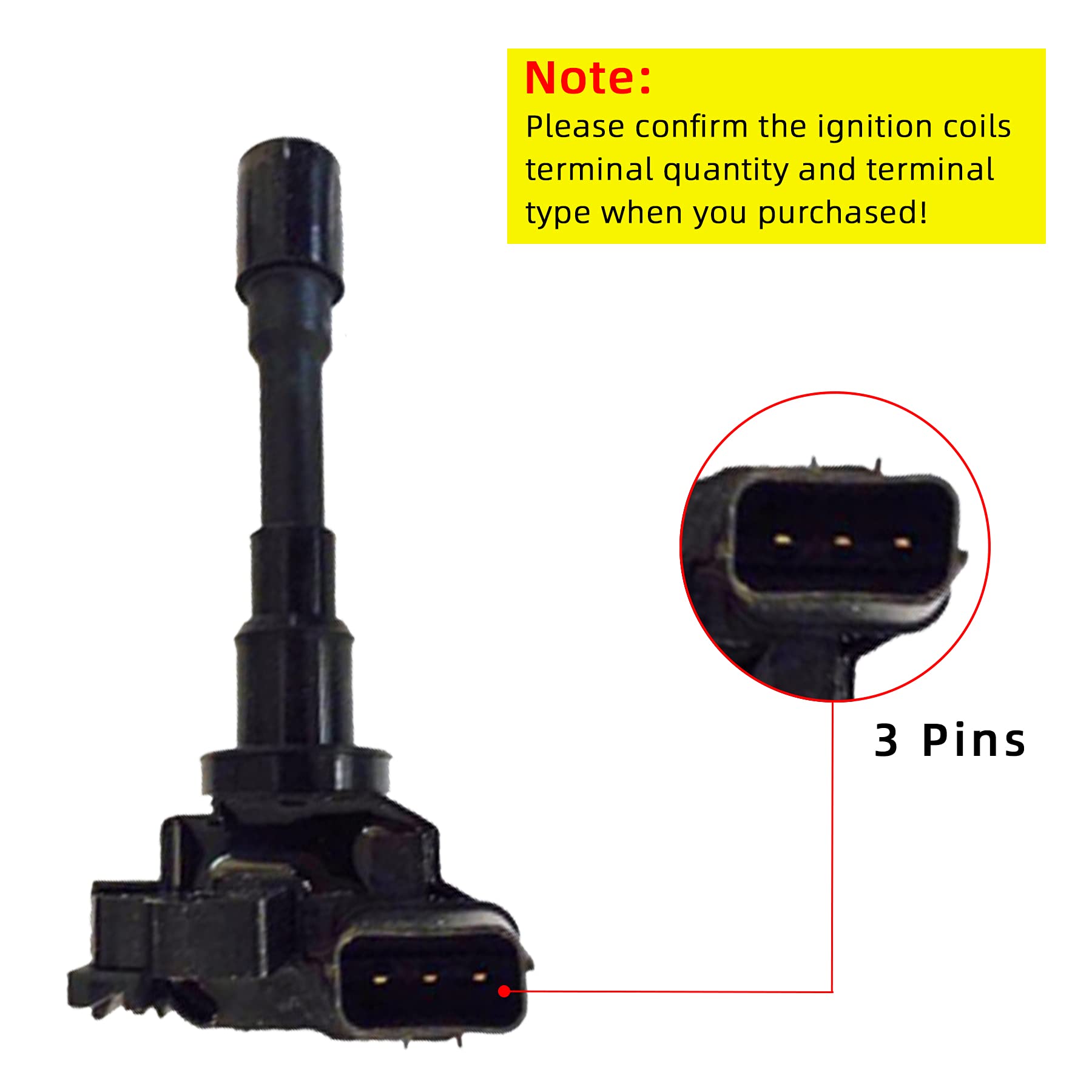 2-Pack Ignition Coil Replacement for 1999-2001 Suzuki Esteem 1.6L L4 Engine - Compatible with UF280 - High Performance Auto Parts for Smoother Starts & Better Fuel Efficiency