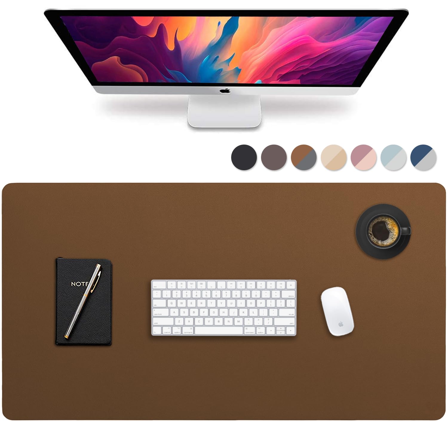 Premium PU Leather Desk Pad Protector - 44