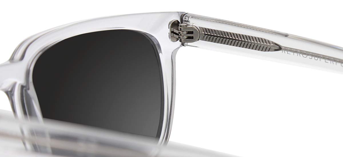RETROSUPERFUTURE Men's Classic Retro Sunglasses - Acetate Frame & Crystal Lenses (53mm) - Perfect for Driving, Beach & Outdoor Activities