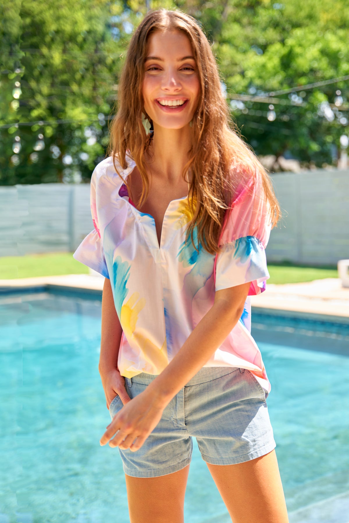Crosby Shirt with Abstract Watercolor Print - Stylish Casual Wear for Men | Perfect for Office, Date Night & Weekend Outings