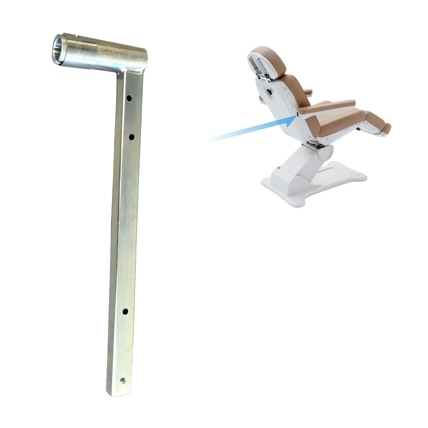 2246B Dental Treatment Chair Armrest Replacement Part - Durable Hardware for Dental Clinic & Office Use