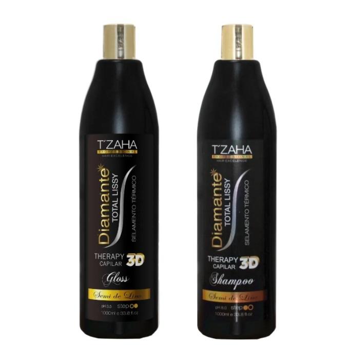 Diamond Total Lissy 3D Semi-Permanent Hair Color Kit with Flaxseed Oil - 2x1L Progressive Hair Dye for Vibrant, Long-Lasting Color | Perfect for At-Home Hair Coloring & Salon-Quality Results