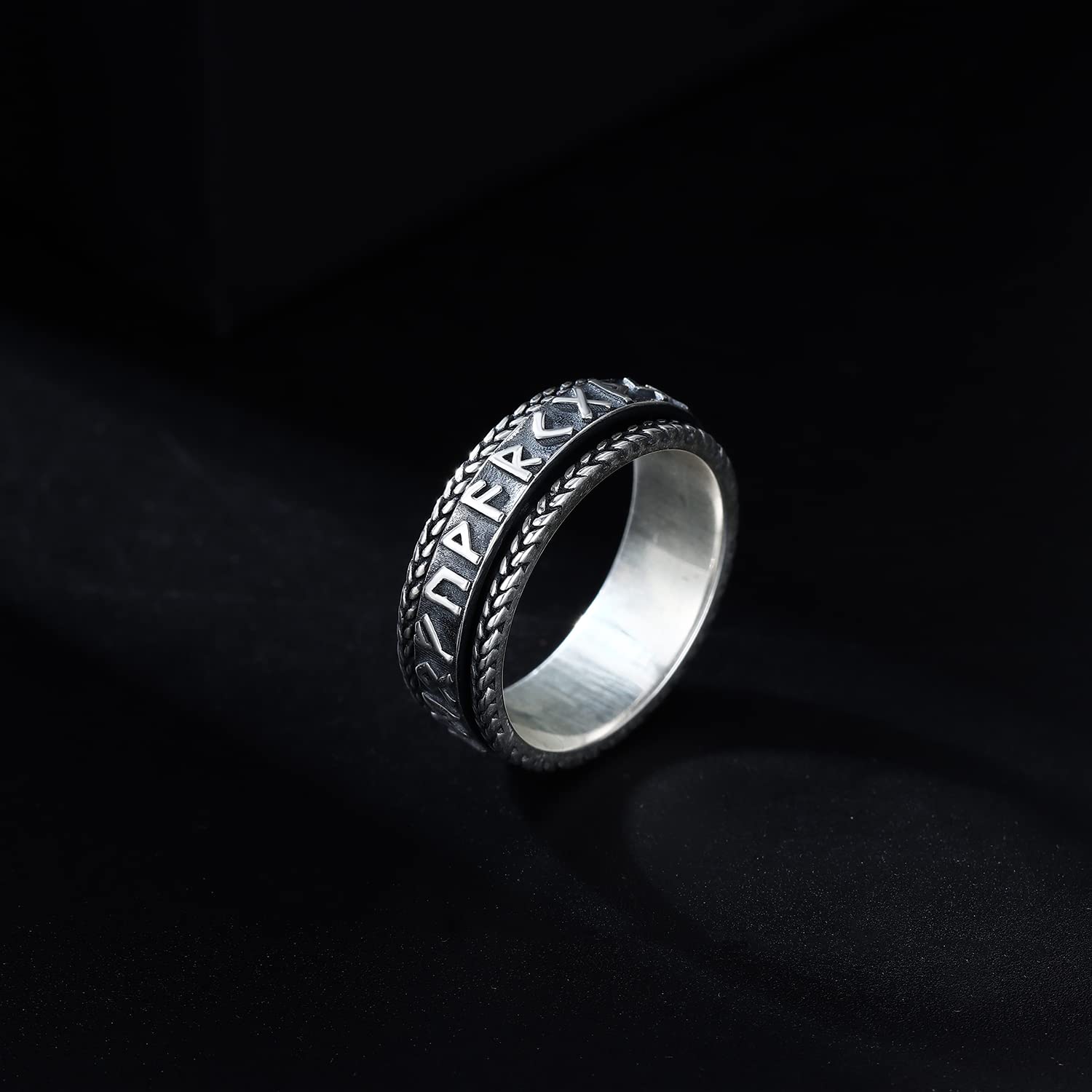 Viking Spinner Ring 925 Silver Stress Relief Jewelry for Women & Men - Perfect for Anxiety Relief & Gifting