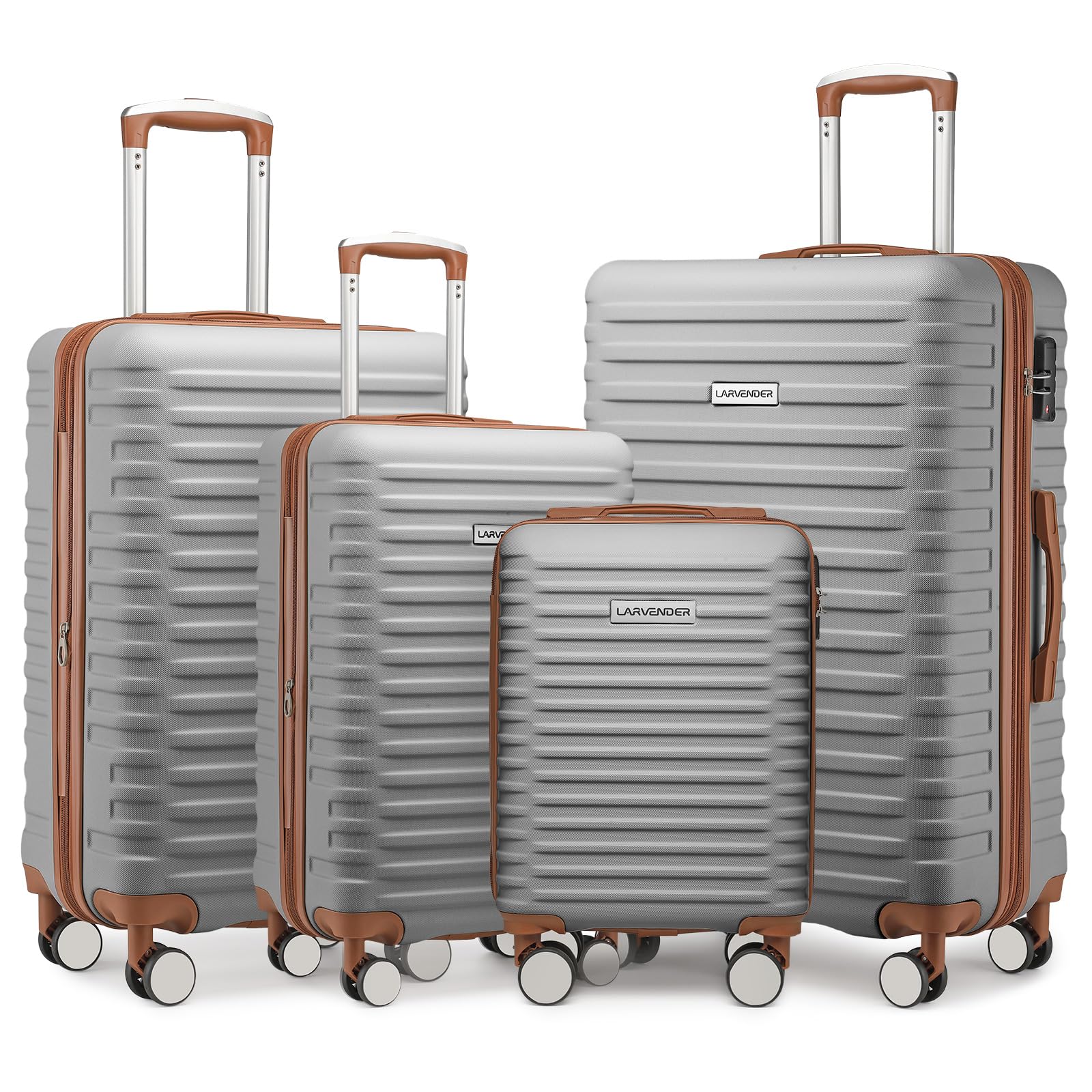 Lulusail 4-Piece Expandable ABS Luggage Set with 360° Spinner Wheels - 24