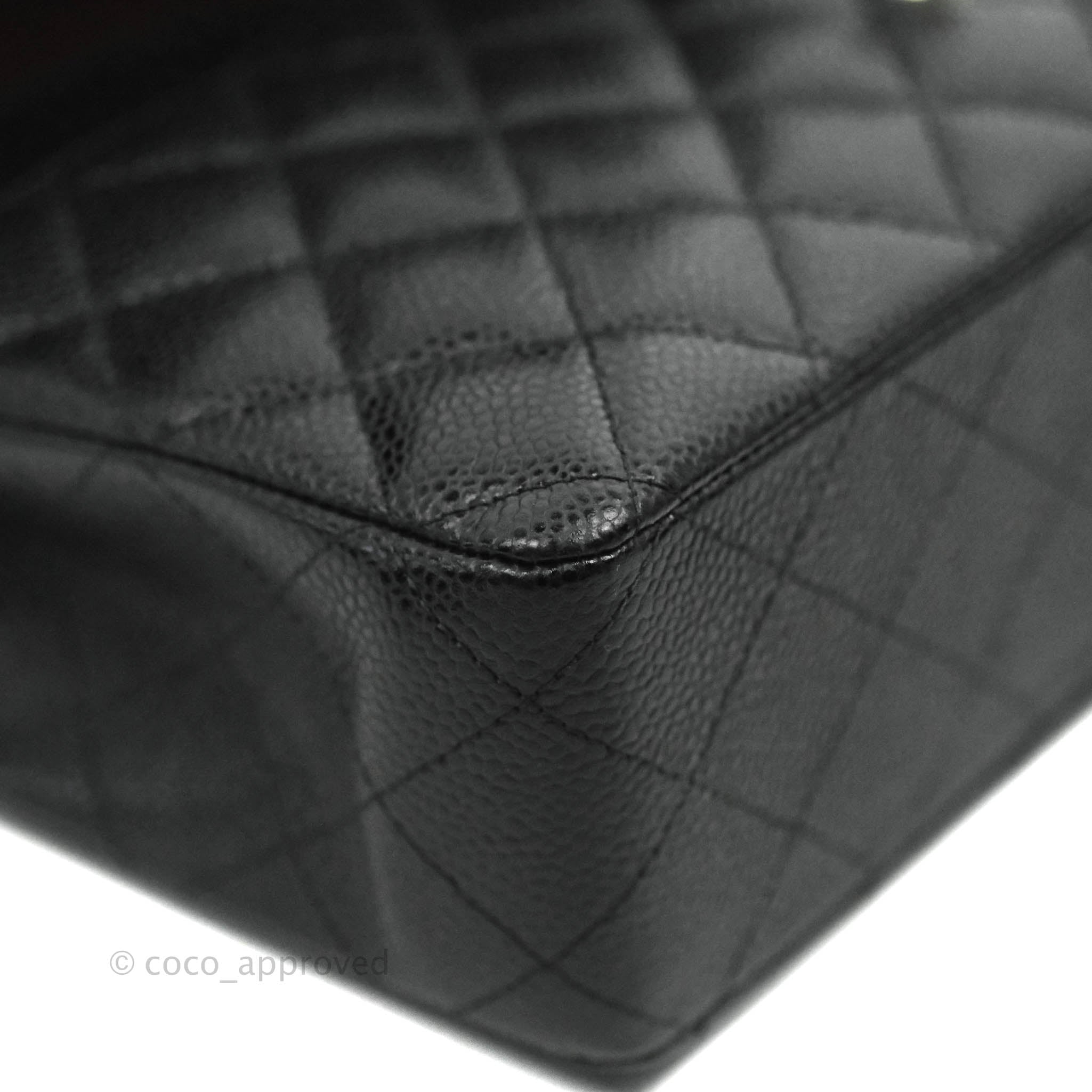 Chanel Classic Medium Double Flap Bag Black Caviar Leather with Silver Hardware - Luxury Designer Handbag for Women, Perfect for Work, Evening Events & Special Occasions