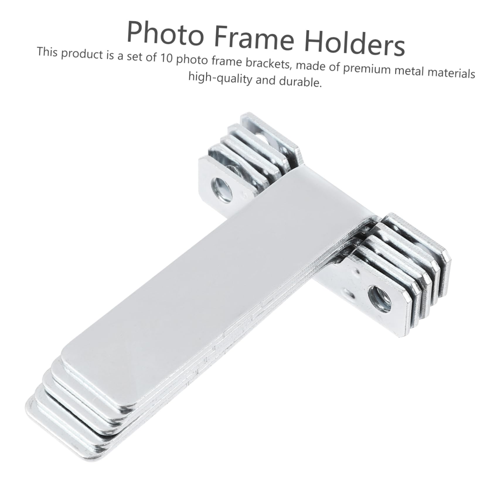 10pcs Metal Photo Frame Brackets - Artwork Display Racks, Picture Frame Stands & Holders for Wall or Desktop - Perfect for Home Decor, Office Display & Gallery Exhibitions