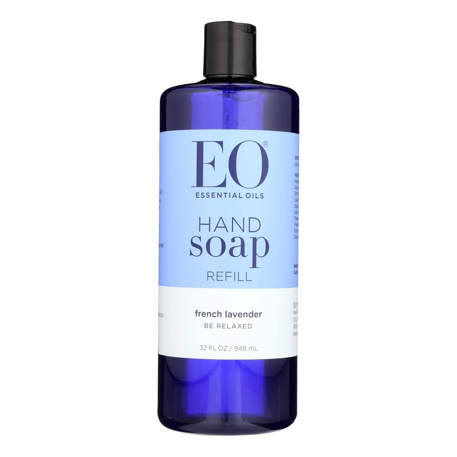 Eo Products French Lavender Hand Soap Refill - 32 Oz | Natural & Moisturizing Liquid Soap for Bathroom, Kitchen & Office Use