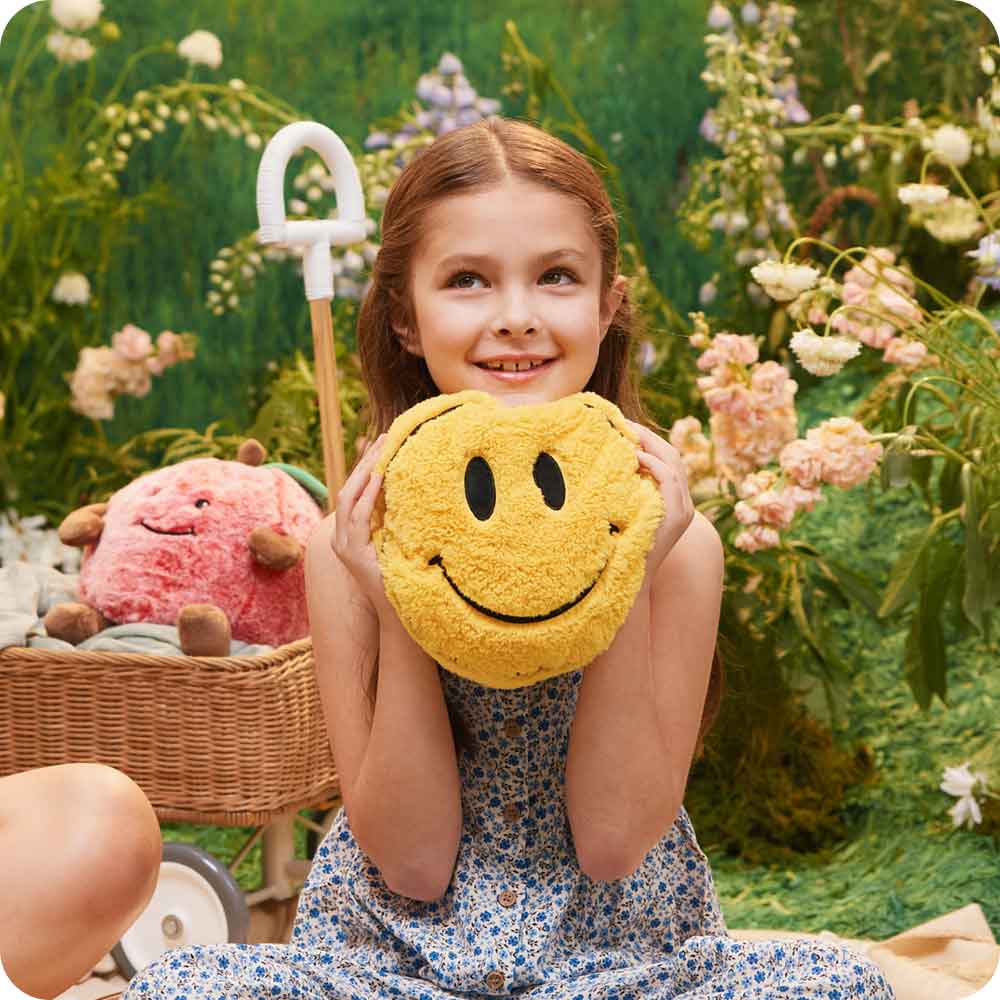 Smiley Face Warmies - Microwaveable Plush Heating Pad for Stress Relief & Warmth - Perfect for Kids, Adults & Anxiety Relief at Home or Office