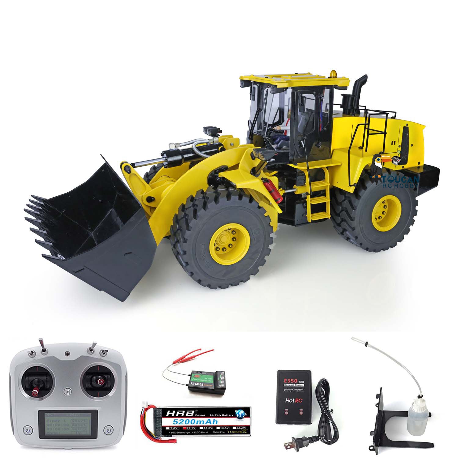 1/14 Scale WA470 RC Hydraulic Loader Toy - 980L Metal Construction Vehicle with Lights & Sound | Ready-to-Run XDRC Remote Control Truck | Perfect for Kids Play, Construction Site Simulation & RC Hobbyists
