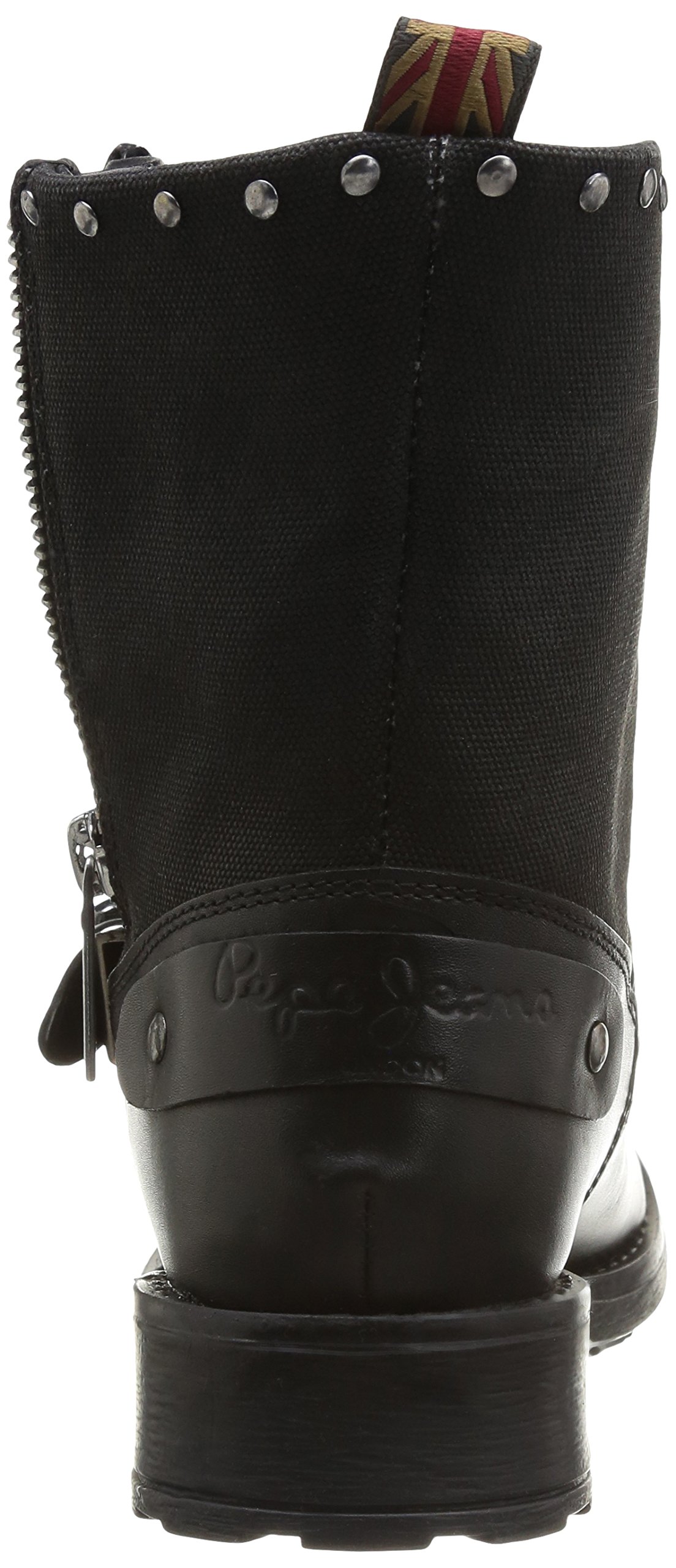 Pepe Jeans Women's Genuine Leather Biker Boots - Stylish Ankle Booties for Motorcycle Riding, Night Out & Fall Fashion
