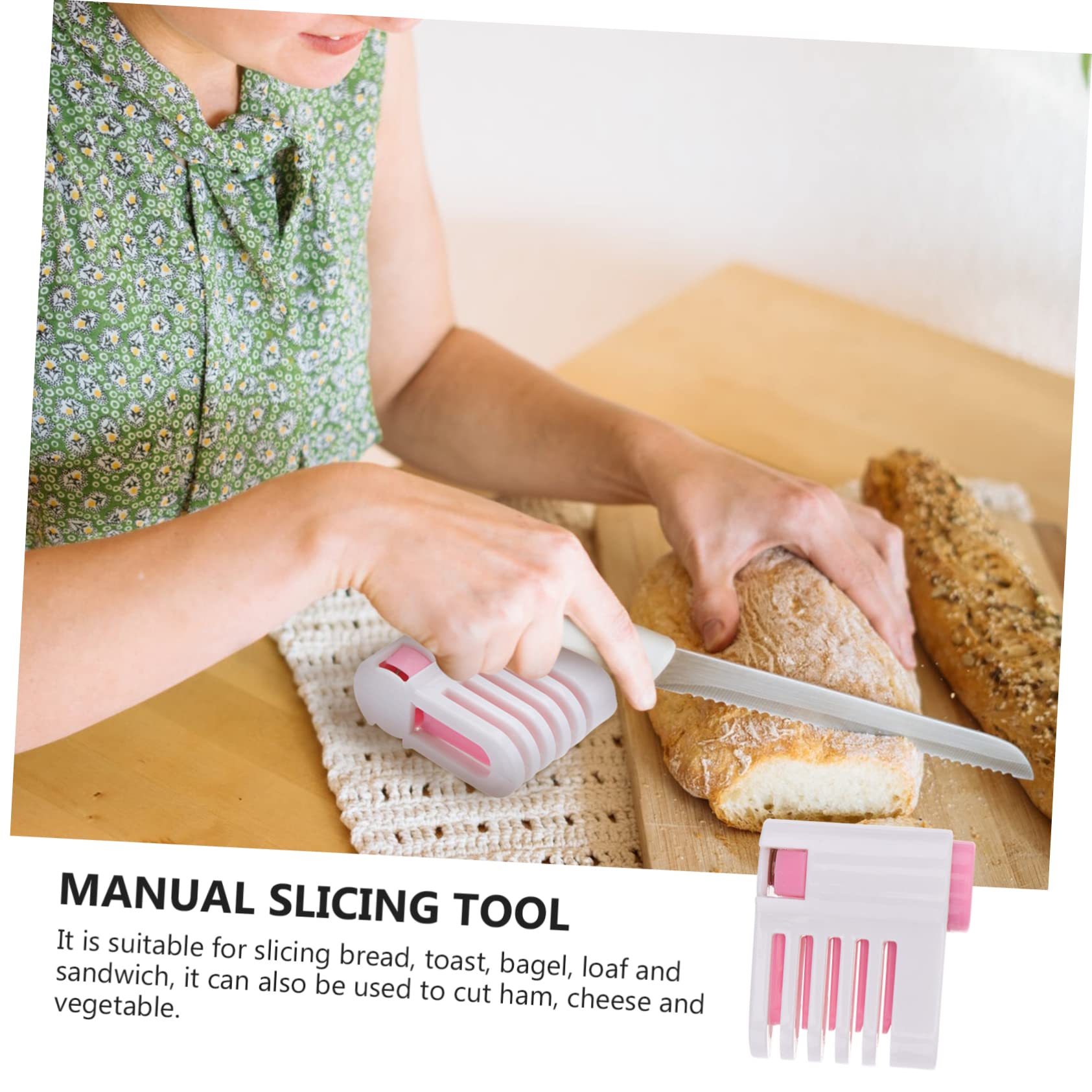 Kichvoe 2-Piece Cake Leveler Tool Set - Stainless Steel Bread Layer Cutter, Cake Slicer & Frosting Guide for Perfectly Even Cake Layers - Ideal for DIY Baking, Dessert Making & Loaf Cake Portioning