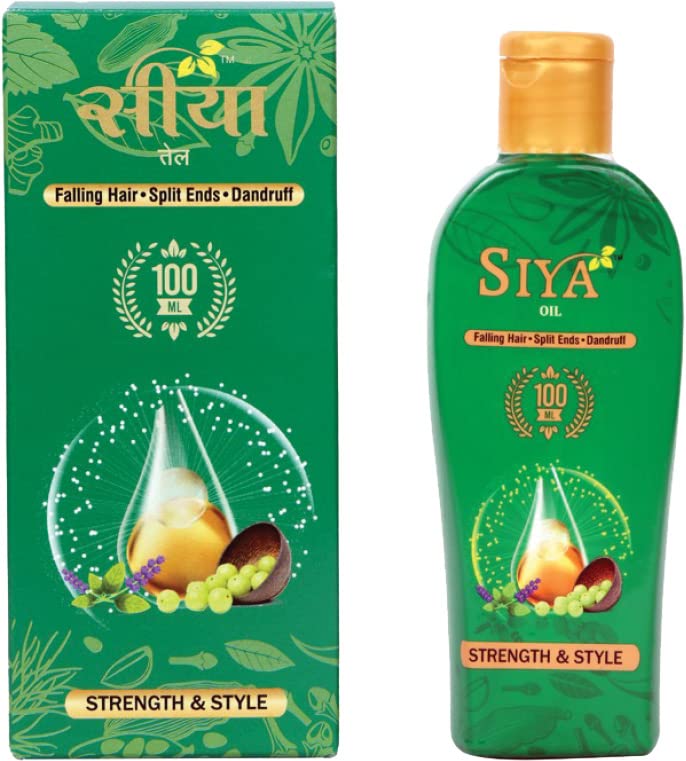 Vital Care Siya Hair Oil - 100ml Natural Hair Growth Treatment with Herbal Extracts - For Dry, Damaged Hair & Scalp Care - Perfect for Daily Use & Hair Regimen