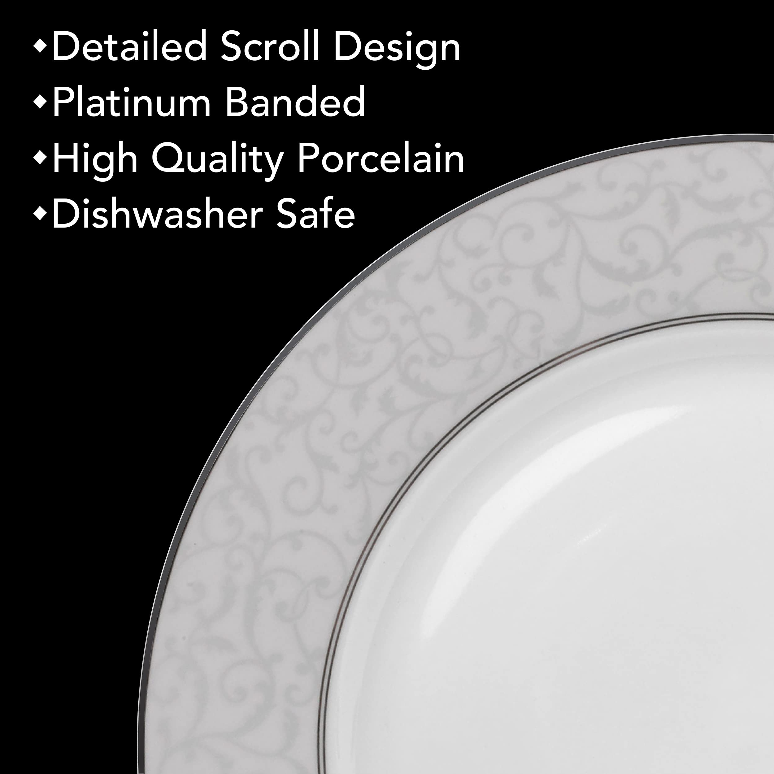 Mikasa Parchment 40-Piece Dinnerware Set - Service for 8 - Elegant Stoneware Plates, Bowls & Mugs - Perfect for Family Dinners, Holiday Entertaining & Restaurant-Style Dining