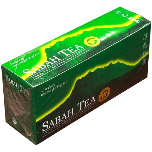 Premium Sabah Tea Potbags - 100% Natural Tea from Borneo Rainforest (6 Boxes, 25 Bags x 2g Each) - Perfect for Home, Office & Gifting