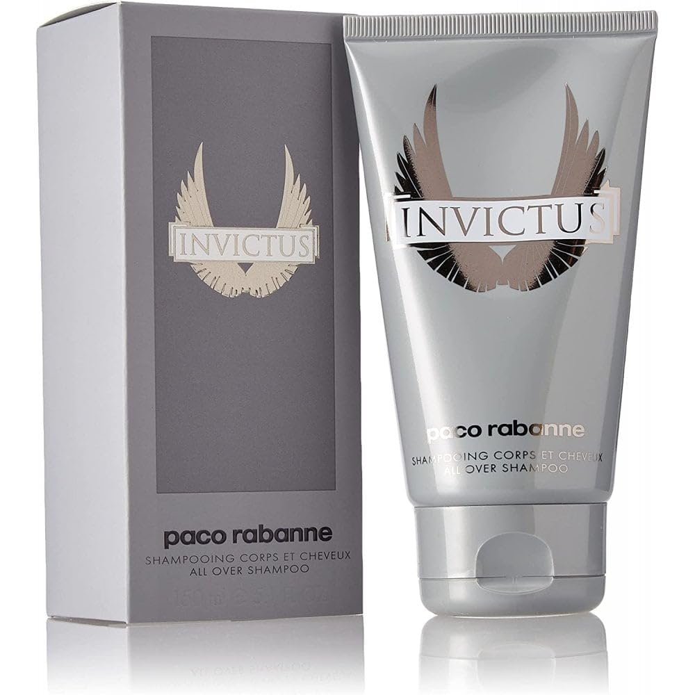 Paco Rabanne Invictus All Over Shampoo & Shower Gel 200ml - Men's 2-in-1 Body Wash & Hair Cleanser for Gym, Travel & Daily Use
