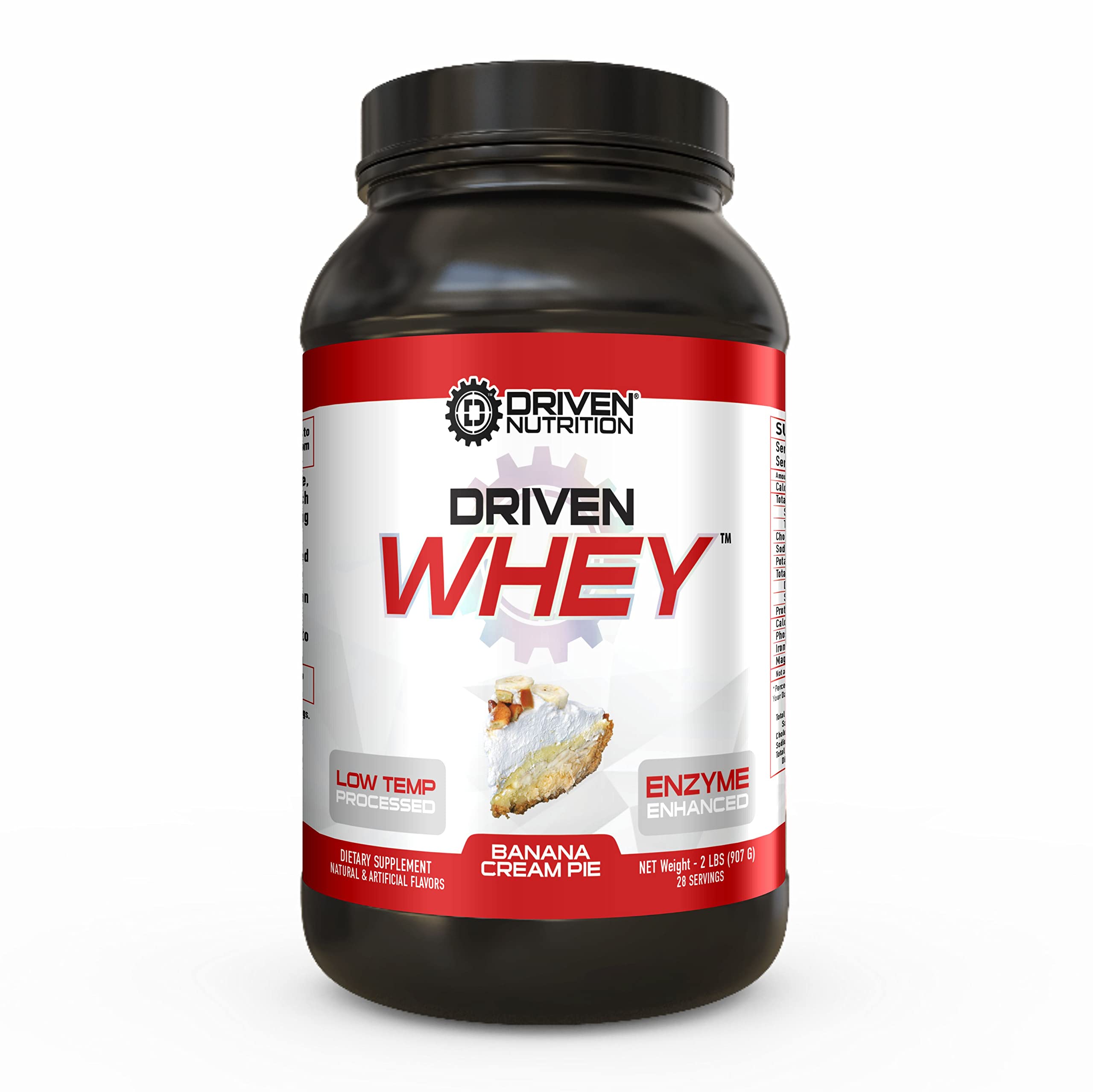 Grass Fed Whey Protein Powder - 23g Protein with BCAA & Digestive Enzymes for Muscle Recovery | Delicious Banana Pie Flavor | Post-Workout Shake & Healthy Breakfast Supplement (2 lb)