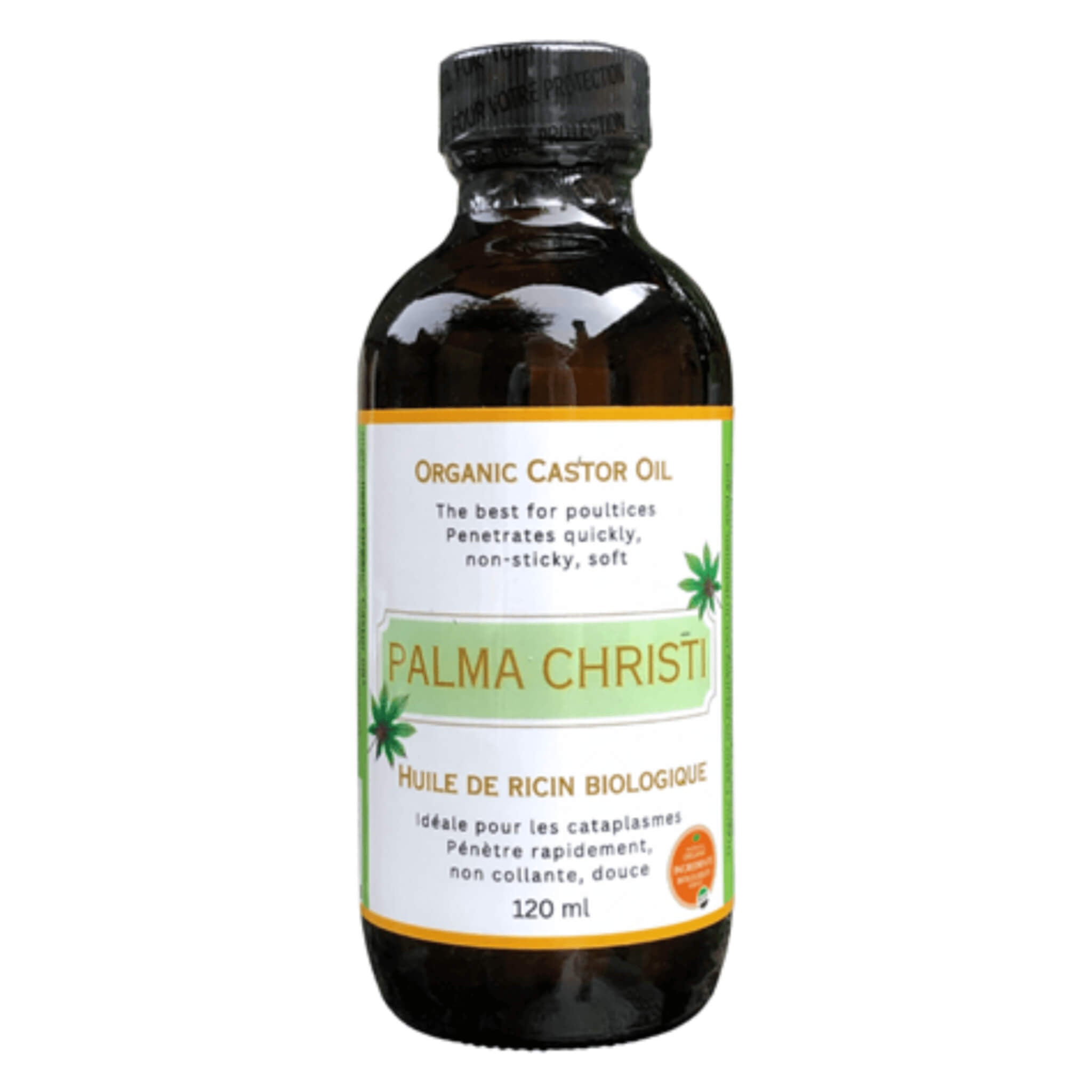 Organic Palma Christi Gold Castor Oil 120ml - Pure, Cold-Pressed for Hair Growth, Eyelashes & Skin Care - Perfect for Natural Beauty & DIY Remedies
