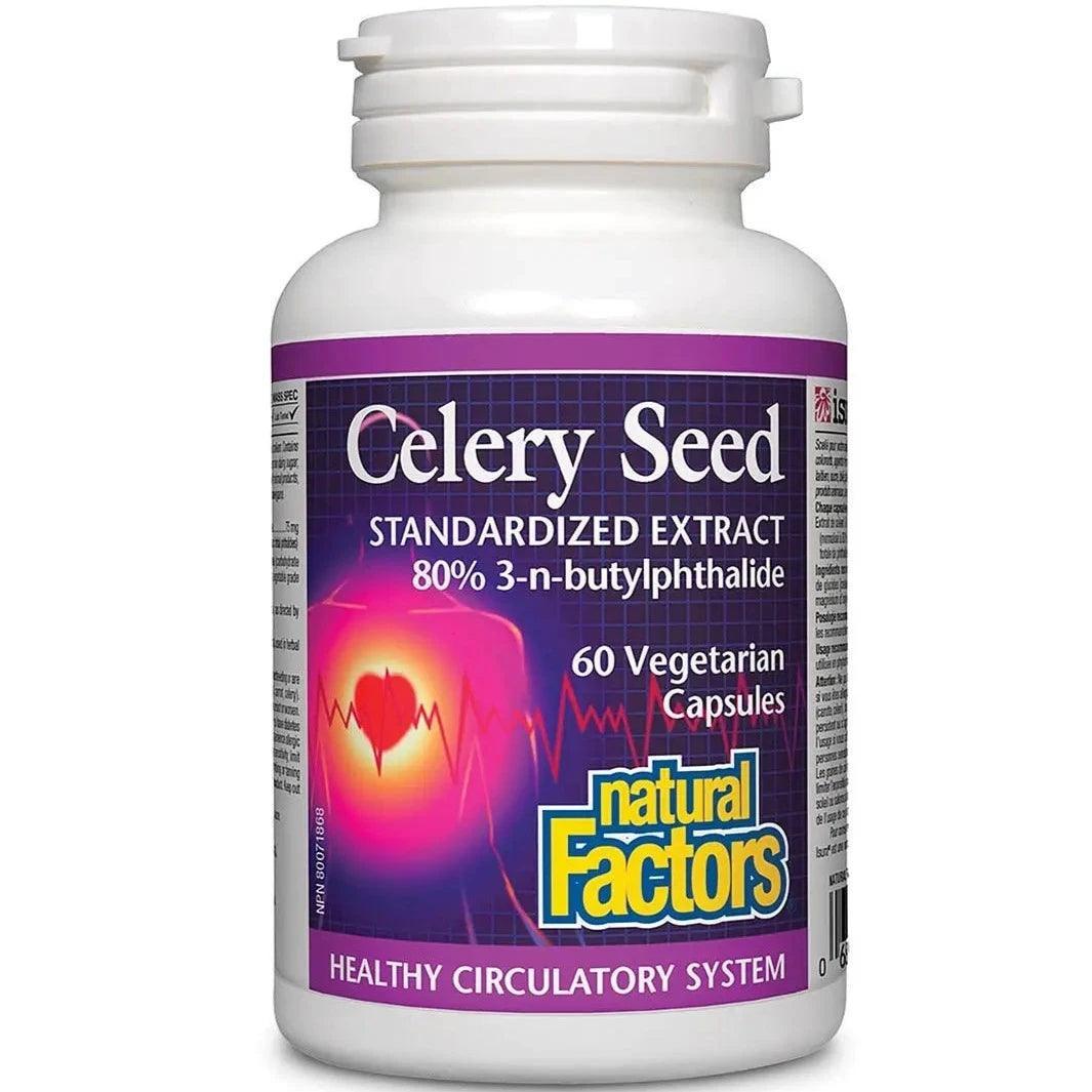 Natural Factors Celery Seed Extract 60 Veggie Caps - Supports Joint Health & Blood Pressure - Perfect for Daily Wellness & Anti-Inflammatory Support