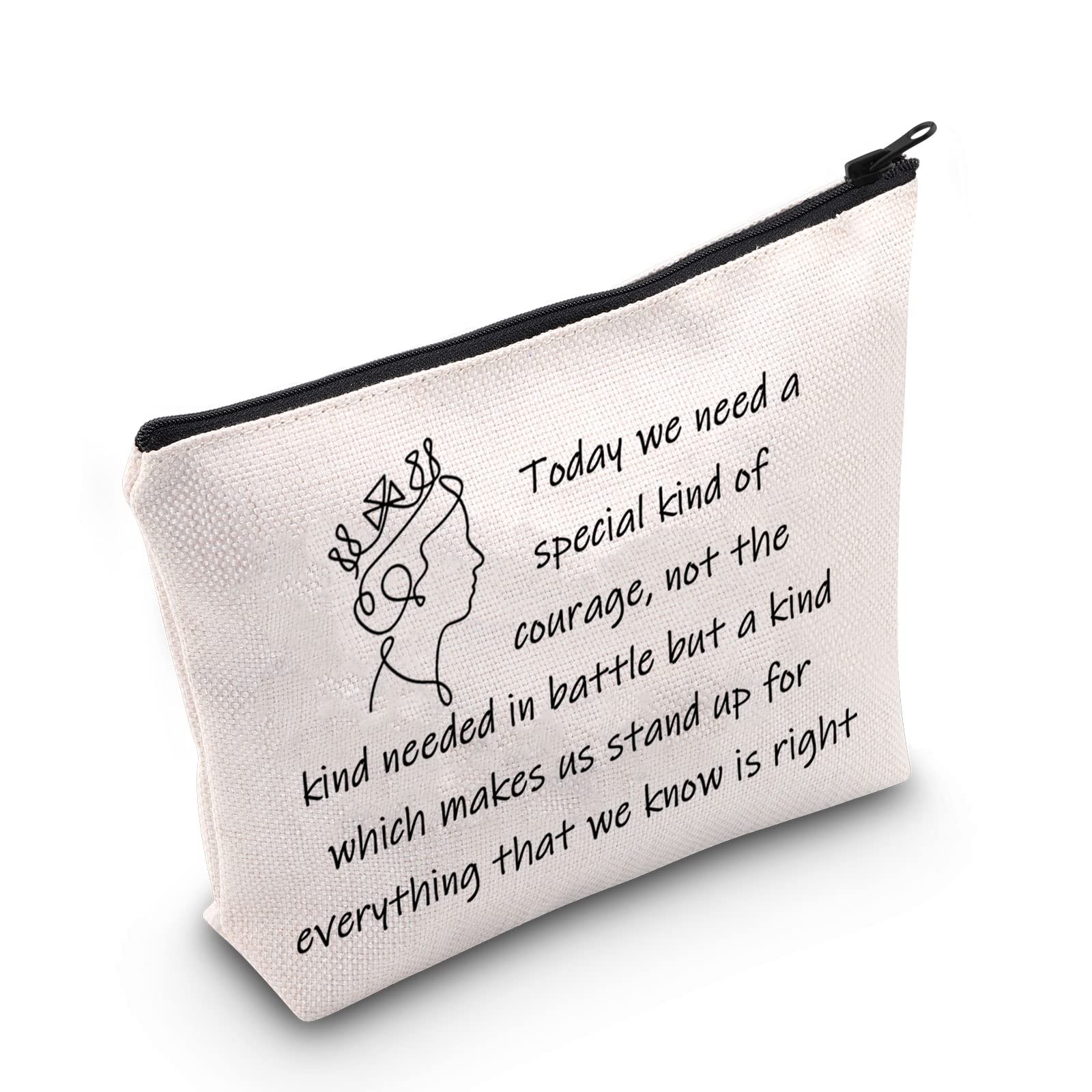 Queen Inspirational Quote Cosmetic Bag - Elegant Makeup Pouch for Women, Perfect Gift for Queen's Birthday & Mother's Day (Great for Travel, Bridal Shower & Spa Days)