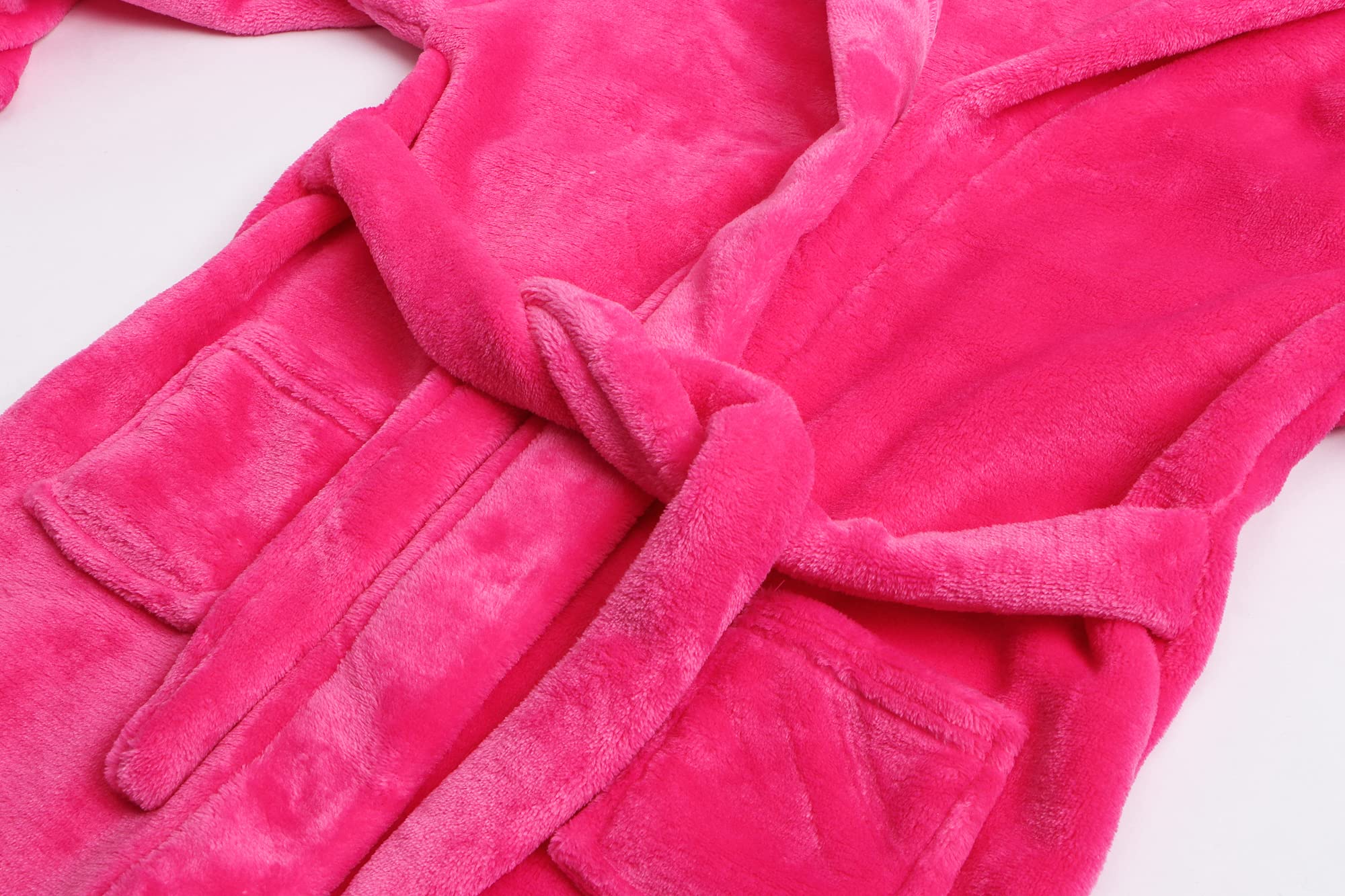 Girls Fleece Hooded Robe - Soft Premium Fuzzy Bathrobe for Kids Ages 2-12 | Cozy Winter Wear, Birthday Gift & Spa Day Essential