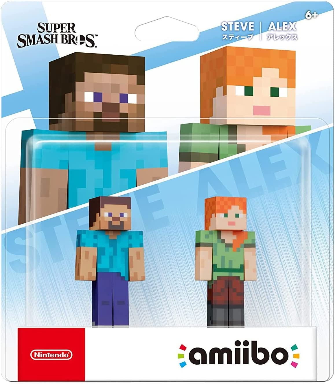 Steve & Alex Super Smash Bros. amiibo Figure - Nintendo Switch Collectible - Perfect for Gaming Battles & Display Collections