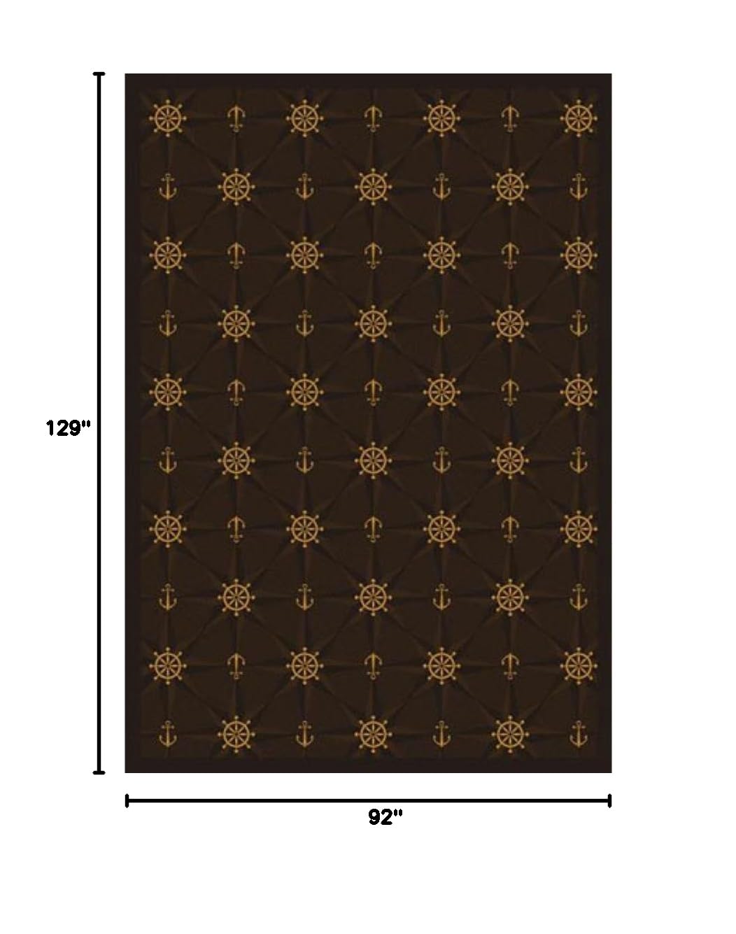 Joy Carpets Kaleidoscope Mariner's Tale Whimsical Area Rugs in Chocolate - Soft Non-Slip Kids Playroom & Nursery Rug for Home Decor