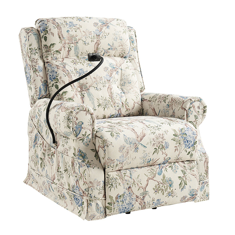 Harold Lift Assist Power Recliner Chair with Massage, Heat & Adjustable Headrest - Comfortable Electric Reclining Sofa for Elderly & Mobility Needs - Perfect for Living Room, Home Theater & Relaxation