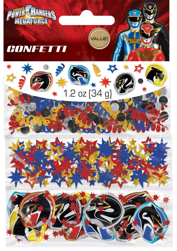 Power Rangers Megaforce Confetti Cannon - Colorful Party Popper for Kids Birthday, Cosplay & Superhero Themed Celebrations - Perfect for Birthdays, Halloween & Power Rangers Fan Events
