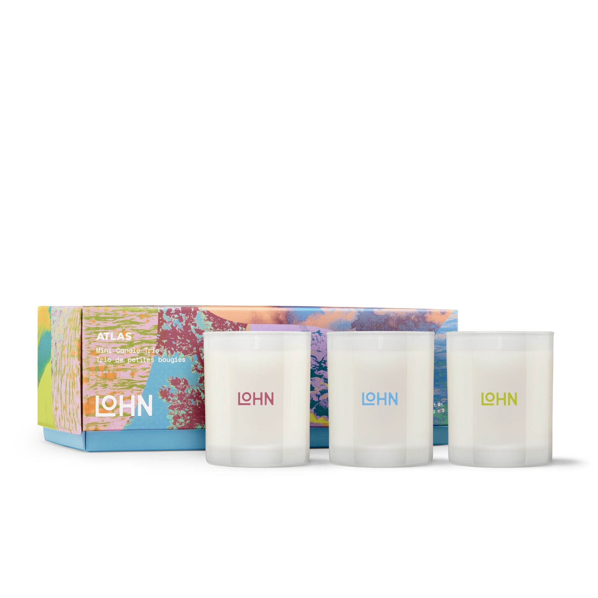 ATLAS Mini Scented Candle Trio Set - 3 Pack Aromatherapy Soy Candles for Home, Relaxation & Gifts | Lavender, Vanilla & Citrus Fragrances | Perfect for Bedroom, Bathroom & Meditation Spaces