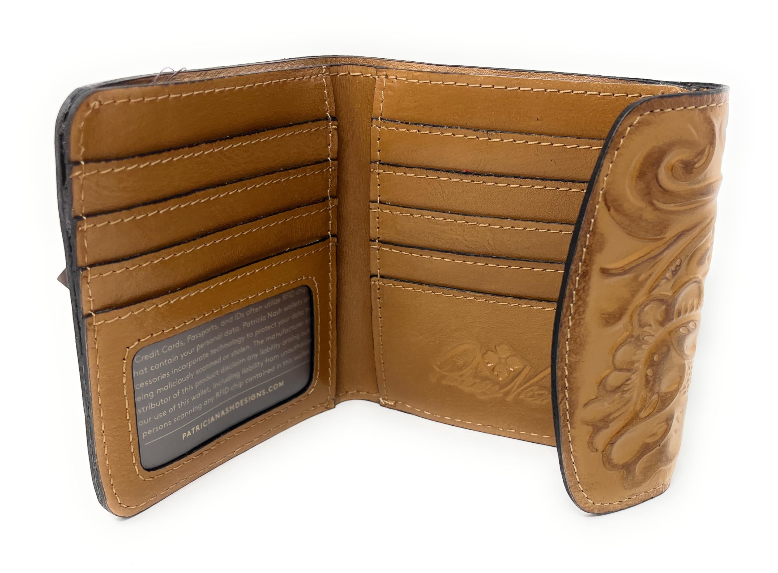 Patricia Nash Women's Reiti Genuine Leather Bi-Fold Wallet - Stylish RFID-Blocking Wallet for Everyday Use, Travel & Gift Giving