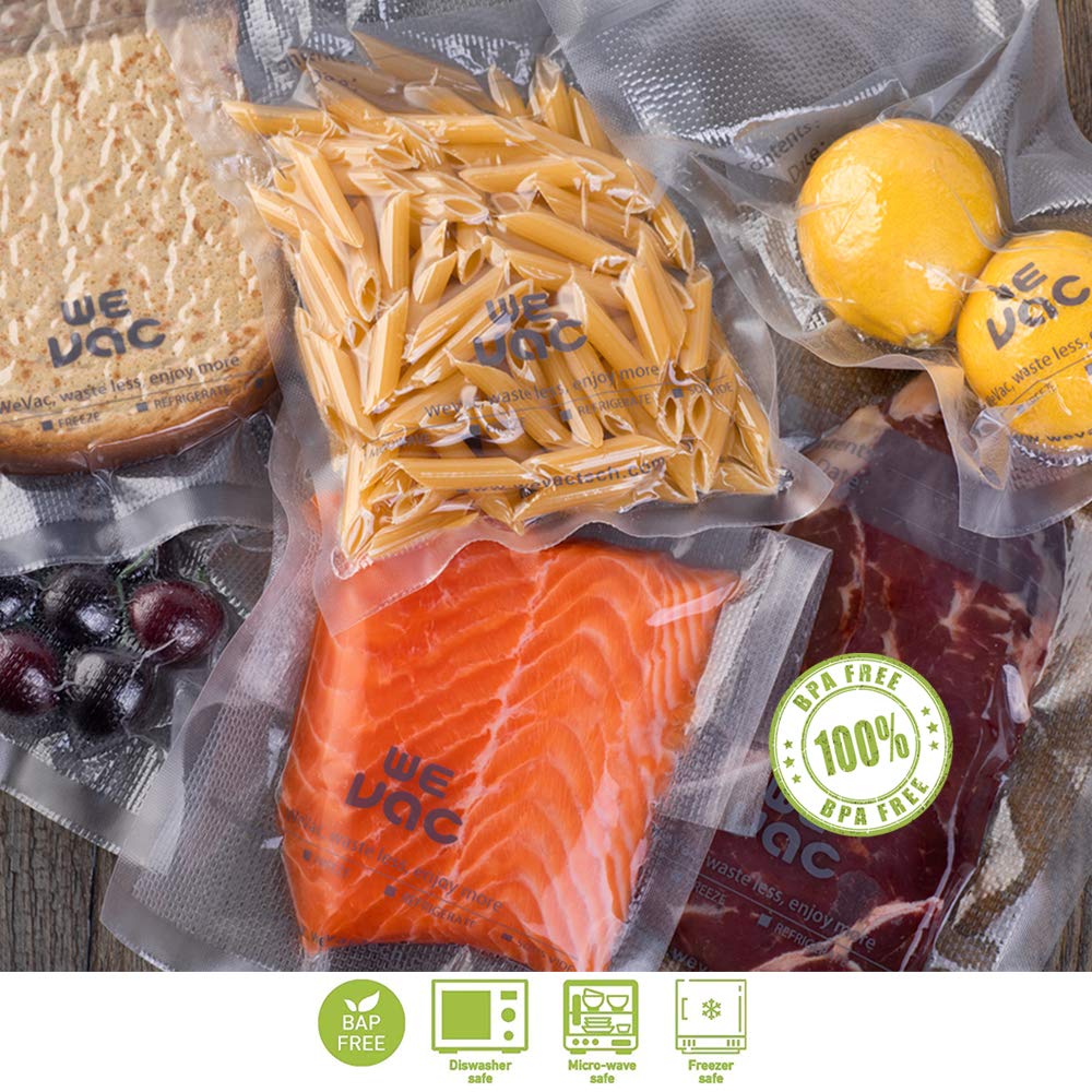 Premium Vacuum Sealer Bags 100 Count - 6x10 Inch Commercial Grade Food Storage Bags | BPA Free Heavy Duty Vacuum Seal Bags for FoodSaver, Seal-a-Meal, Weston | Ideal for Sous Vide, Meal Prep, Freezer Storage & Long-Term Food Preservation