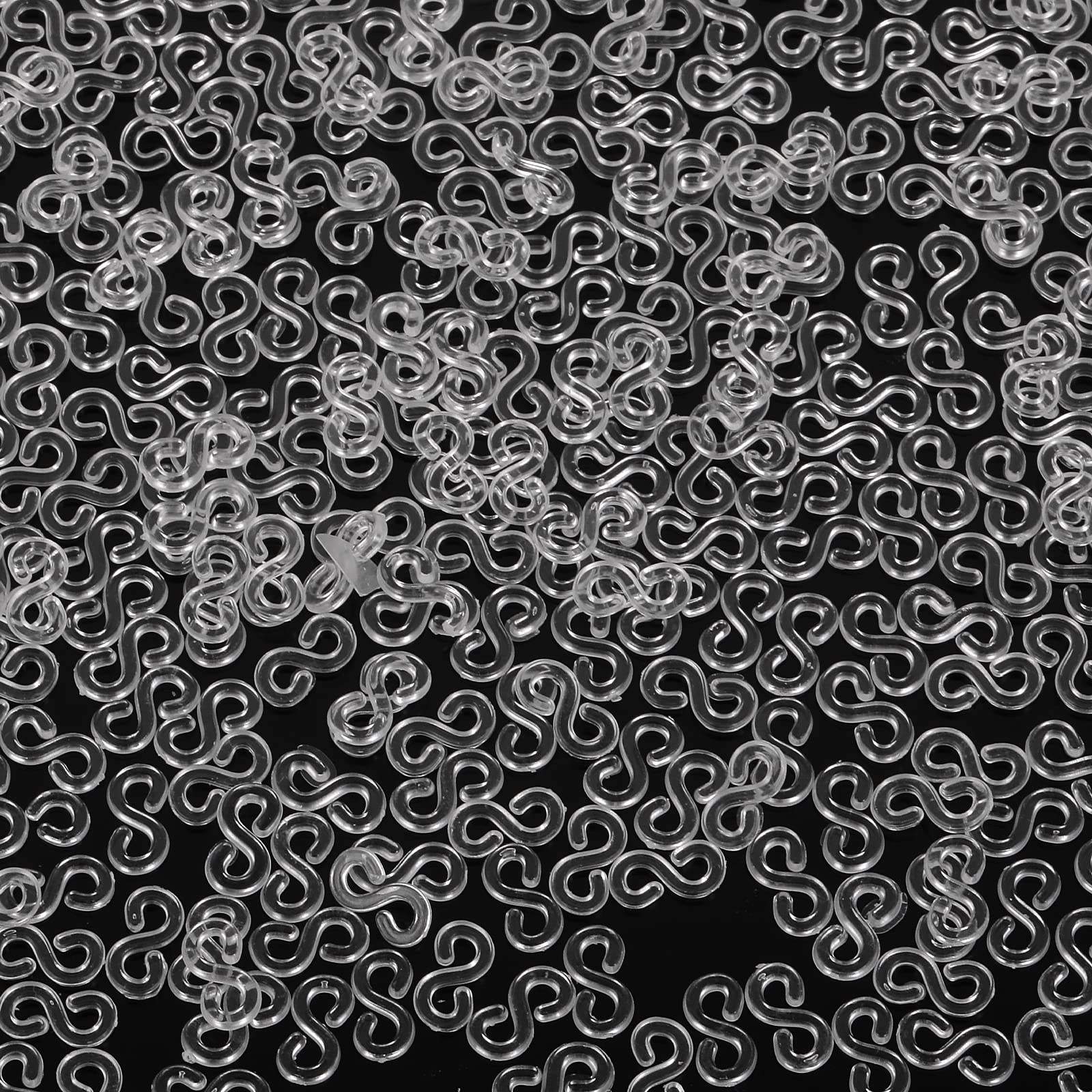 500PCS S Clips for Rubber Band Bracelets - Loom Bands Connectors Refills, DIY Bracelet Hooks & Clasps - Perfect for Kids Crafts, Rainbow Loom Jewelry Making & Friendship Bracelets