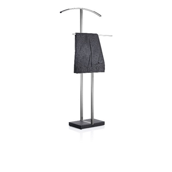 Premium Wardrobe Valet Stand - Adjustable Height Garment Rack with Hanging Hooks & Storage Shelf - Perfect for Closet Organization, Bedroom Decor & Laundry Room Storage