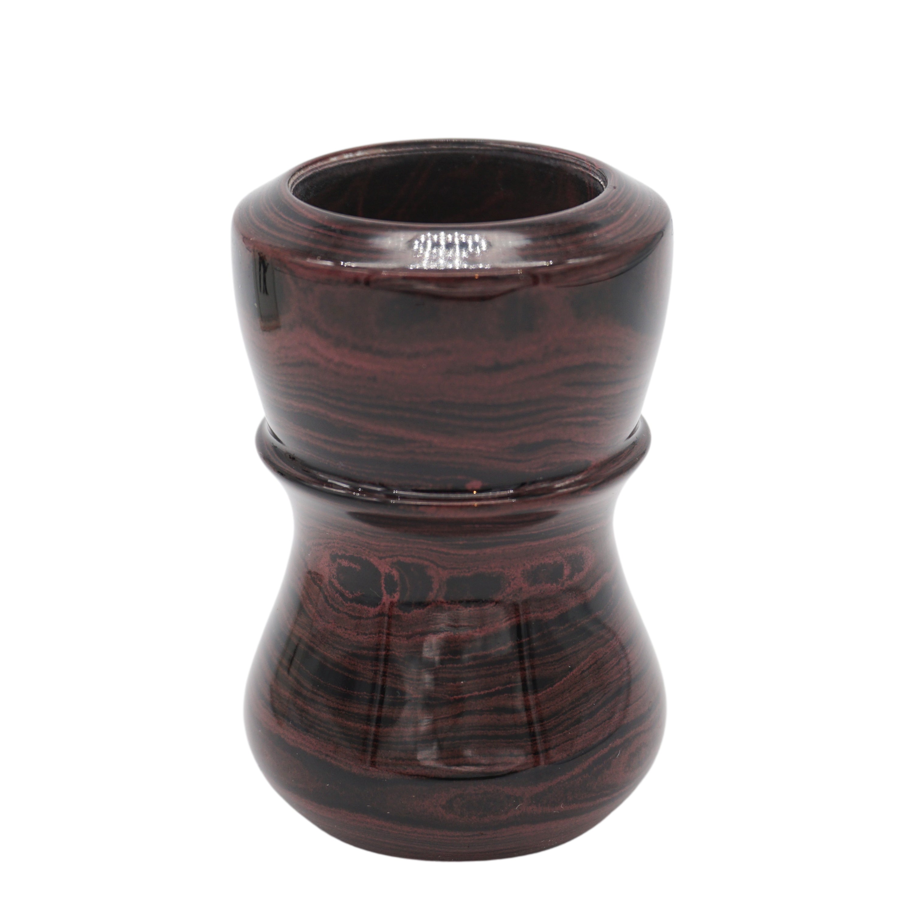 Premium Handmade Raspberry Ebonite Shaving Brush Handle - Fits 24mm & 26mm Knots - Perfect for Wet Shaving & Barber Shop Grooming Rituals