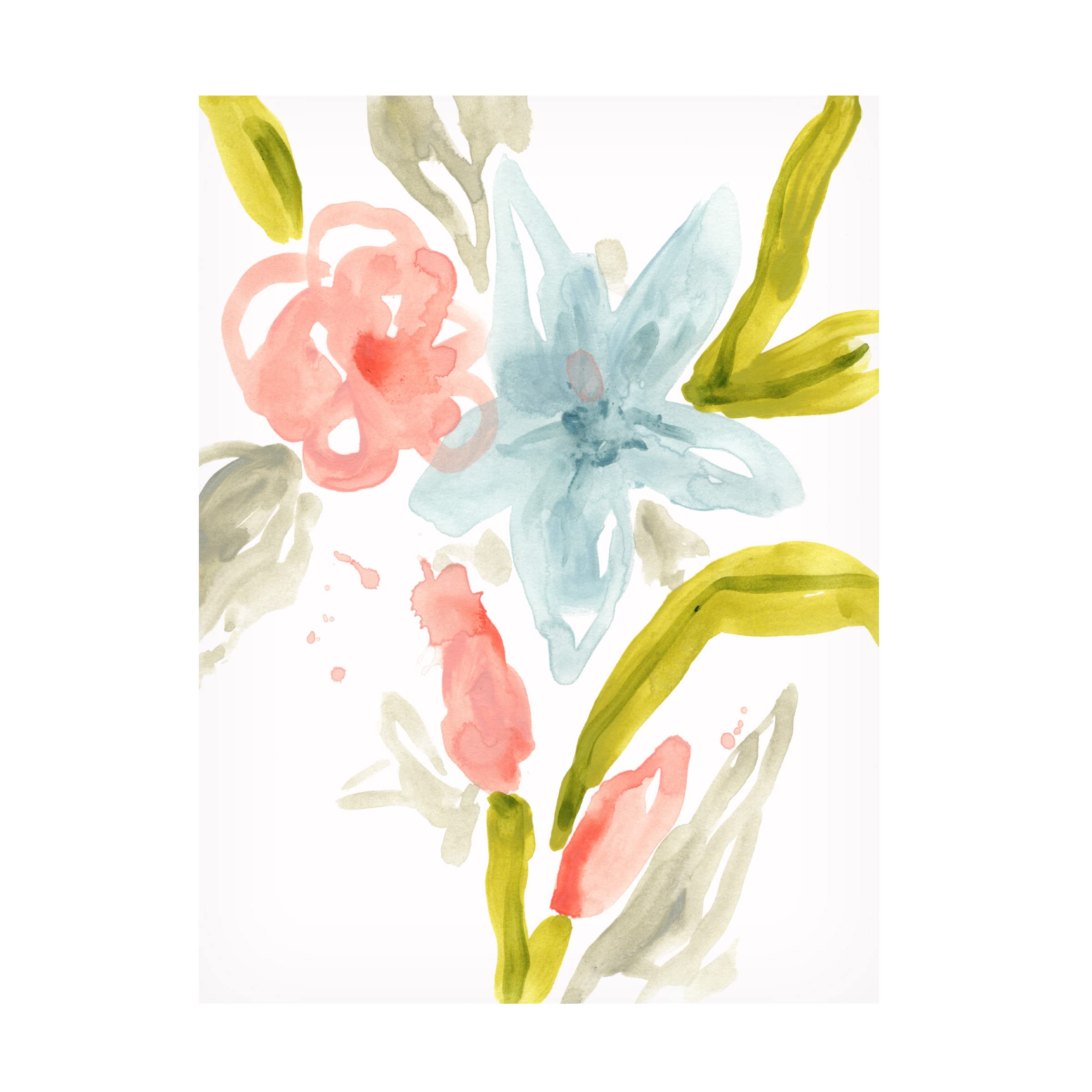 Trademark Fine Art 'Floral Sonata II' Canvas Wall Art Print by June Erica Vess - Vibrant Floral Painting for Living Room, Bedroom & Office Decor