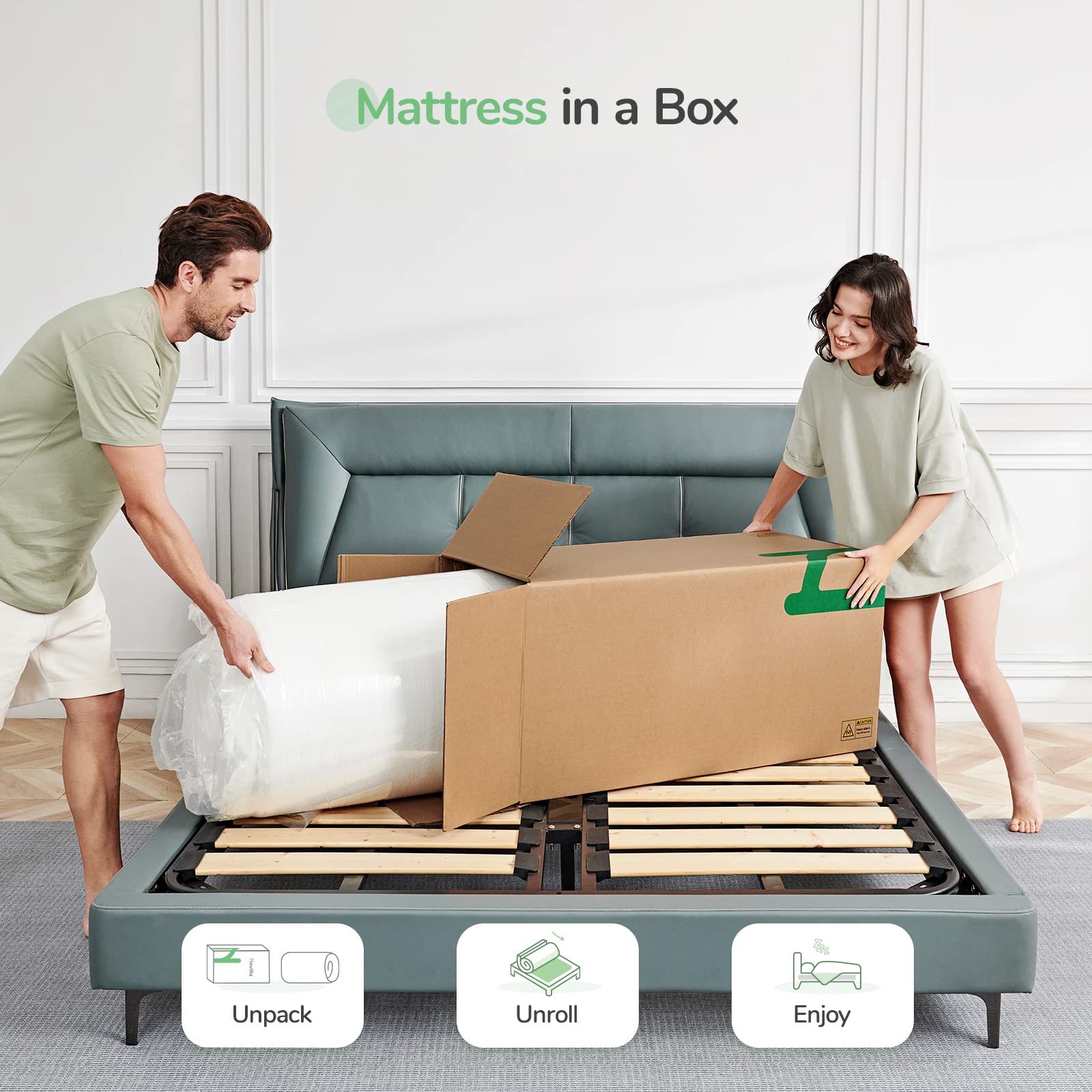Novilla 12 Inch King Size Gel Memory Foam Mattress - Medium Firm Support for Back Pain Relief, Edge Support & Motion Isolation - Bed in a Box for Home, Guest Room & Master Bedroom - Ataraxia Series
