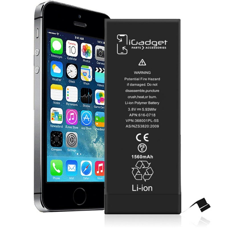 Premium iPhone 5c/5s Battery Replacement Kit - High Capacity Long Lasting Battery for iPhone 5c/5s - Perfect for Home DIY Repair, Travel & Emergency Power Backup