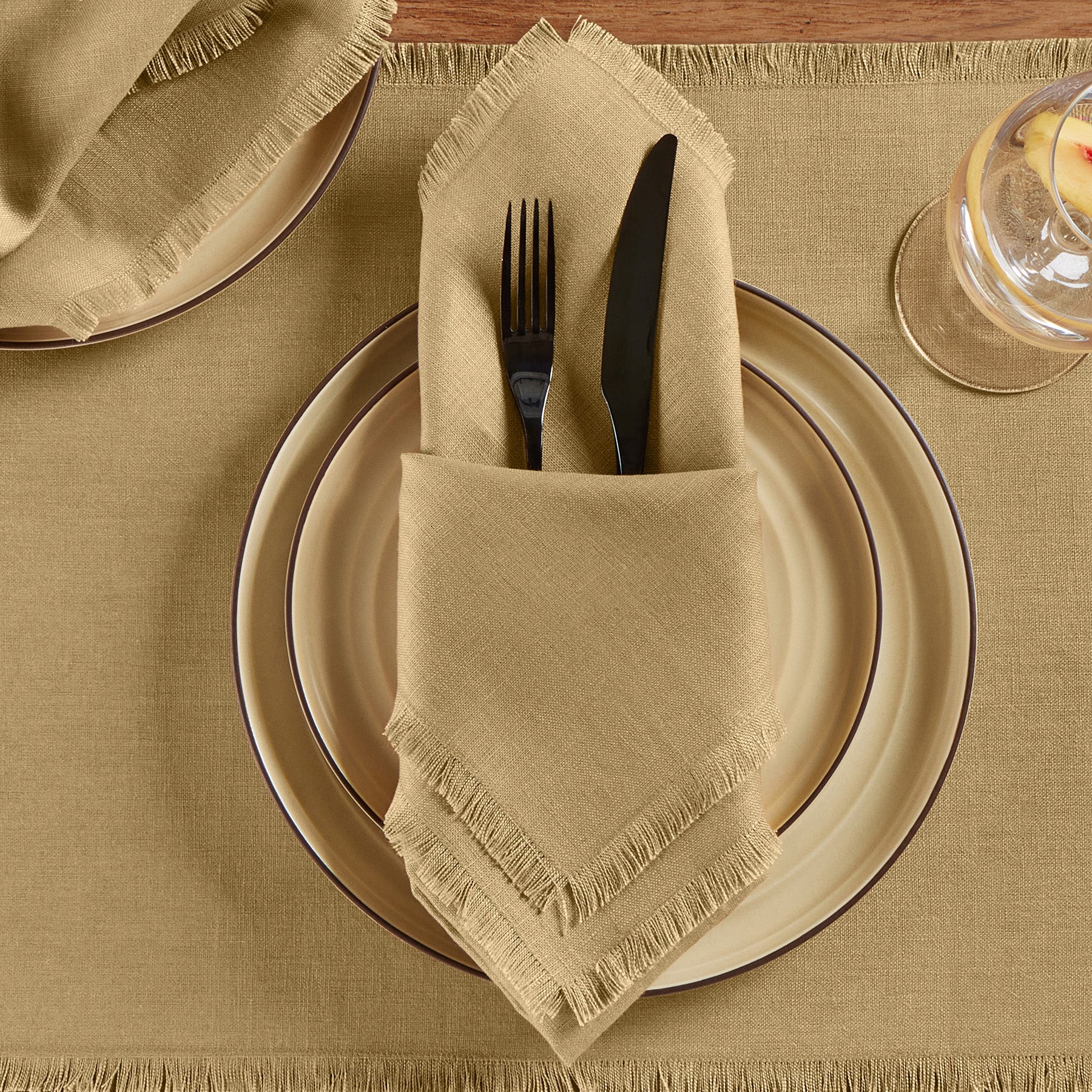 Elegant Fringe Napkins Set of 4 - Premium Cotton Decorative Table Linens for Dinner Parties, Weddings & Home Decor