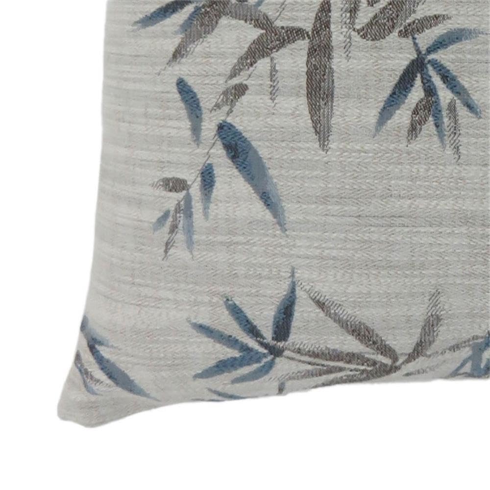 Furniture of America Davenport Fabric Large Throw Pillow Set of 2 - Blue Decorative Cushions for Sofa, Bed & Living Room