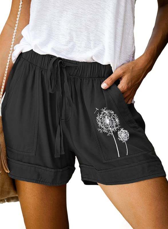 Dokotoo Women's Comfortable Casual Shorts with Drawstring Waist & Pockets - Perfect for Yoga, Running, Travel & Lounge Wear