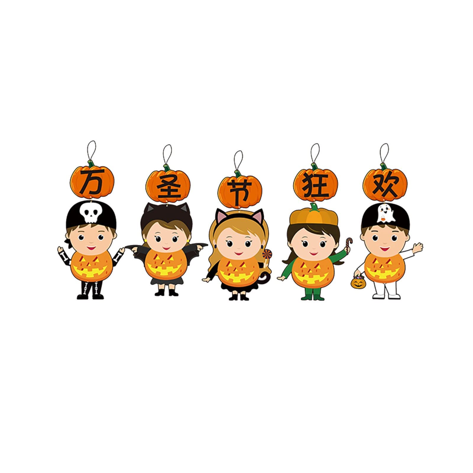 TTzhiye 5 Pack Halloween Decorations - Cute Paper Pumpkin Man Hanging Ornaments for Indoor Outdoor Halloween Party, Home, Garden & Easter Decor (Orange, One Size) - Perfect for Halloween Parties, Home Decor & Seasonal Celebrations