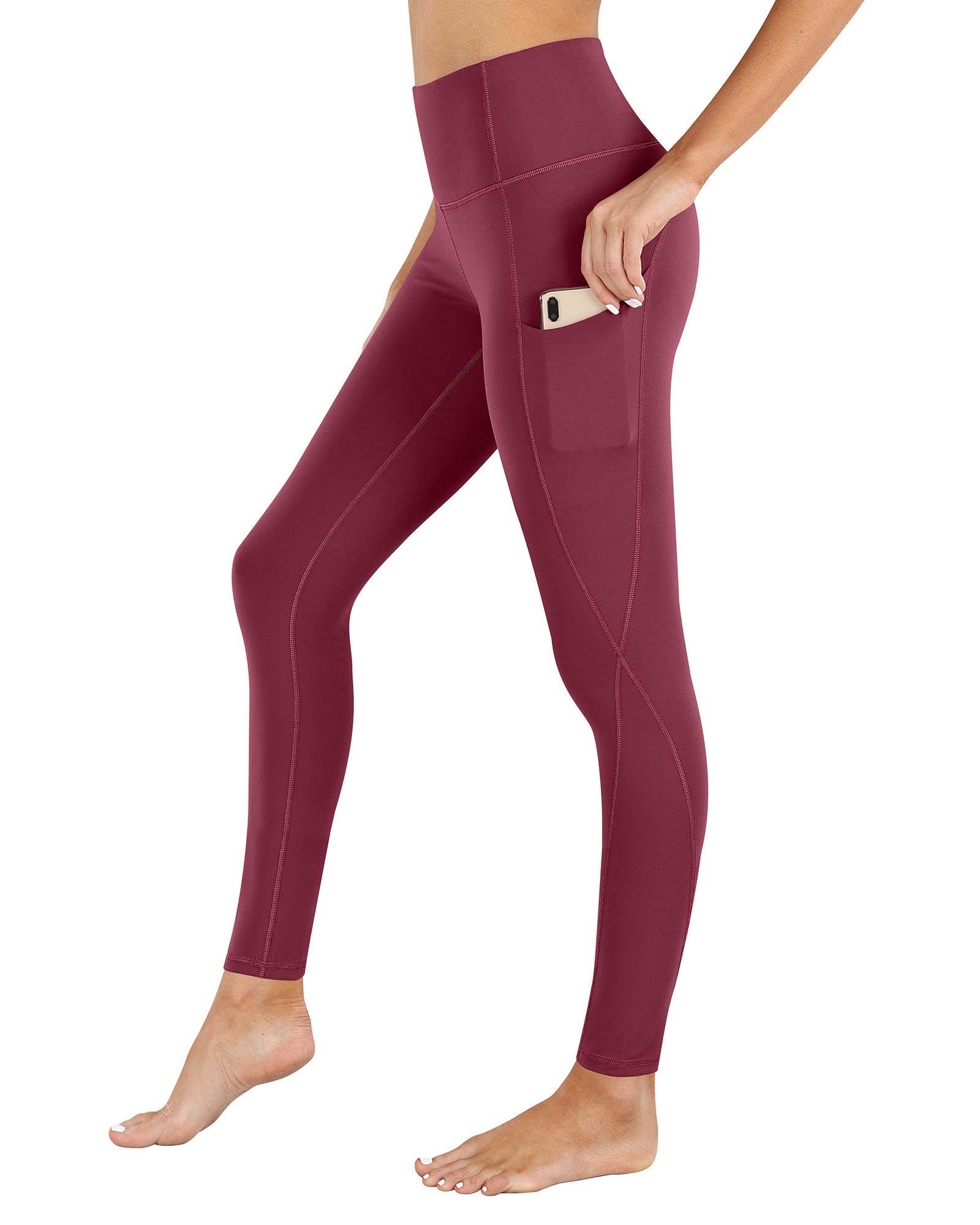 PHISOCKAT High Waist Yoga Pants for Women with Pockets - Tummy Control Workout Leggings - Perfect for Gym, Running & Lounge Wear