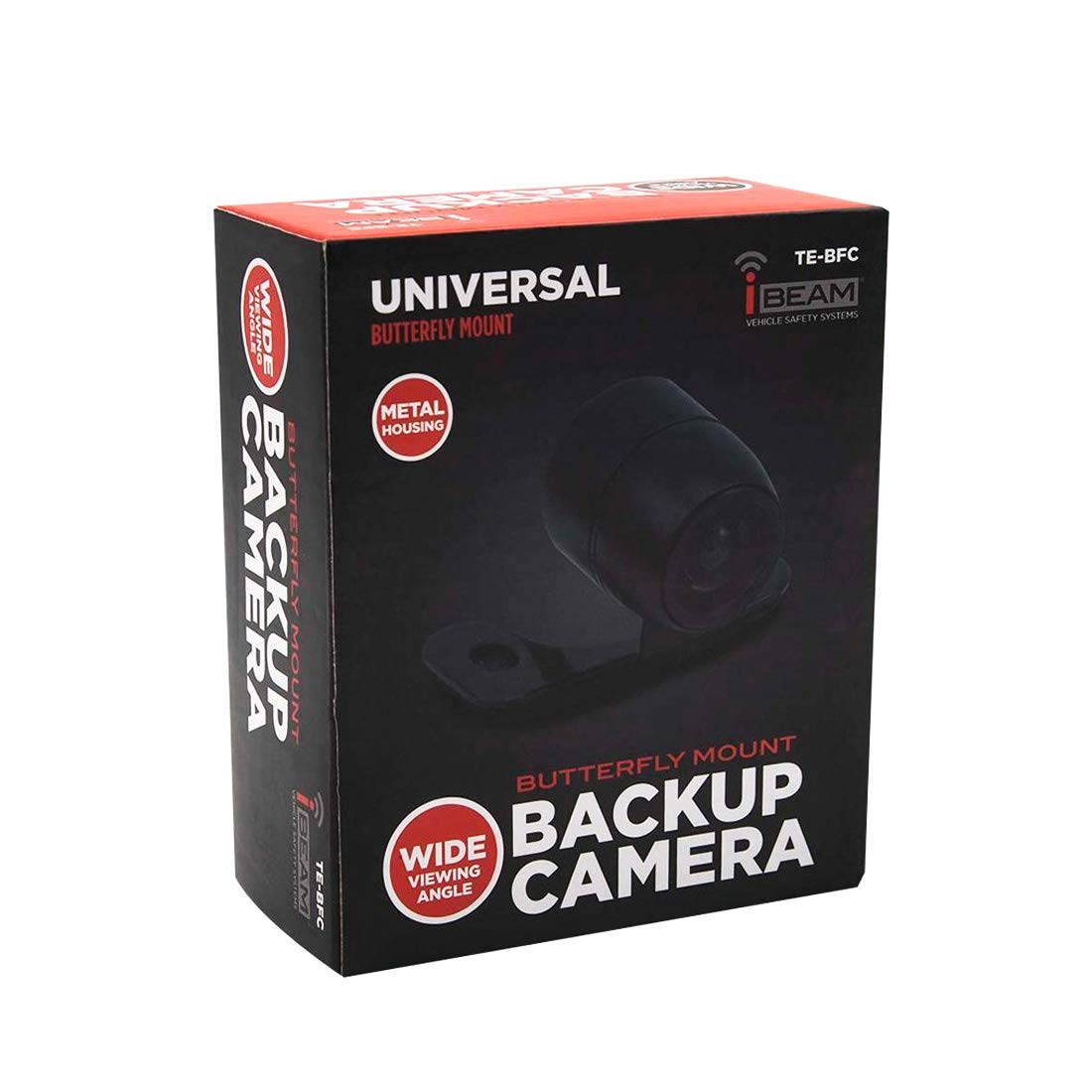 iBeam Butterfly Mount Backup Camera with Metal Housing - HD Rear View Camera for Trucks, Trailers & RVs - Easy Installation & Night Vision - Perfect for Parking, Towing & Reversing Safety
