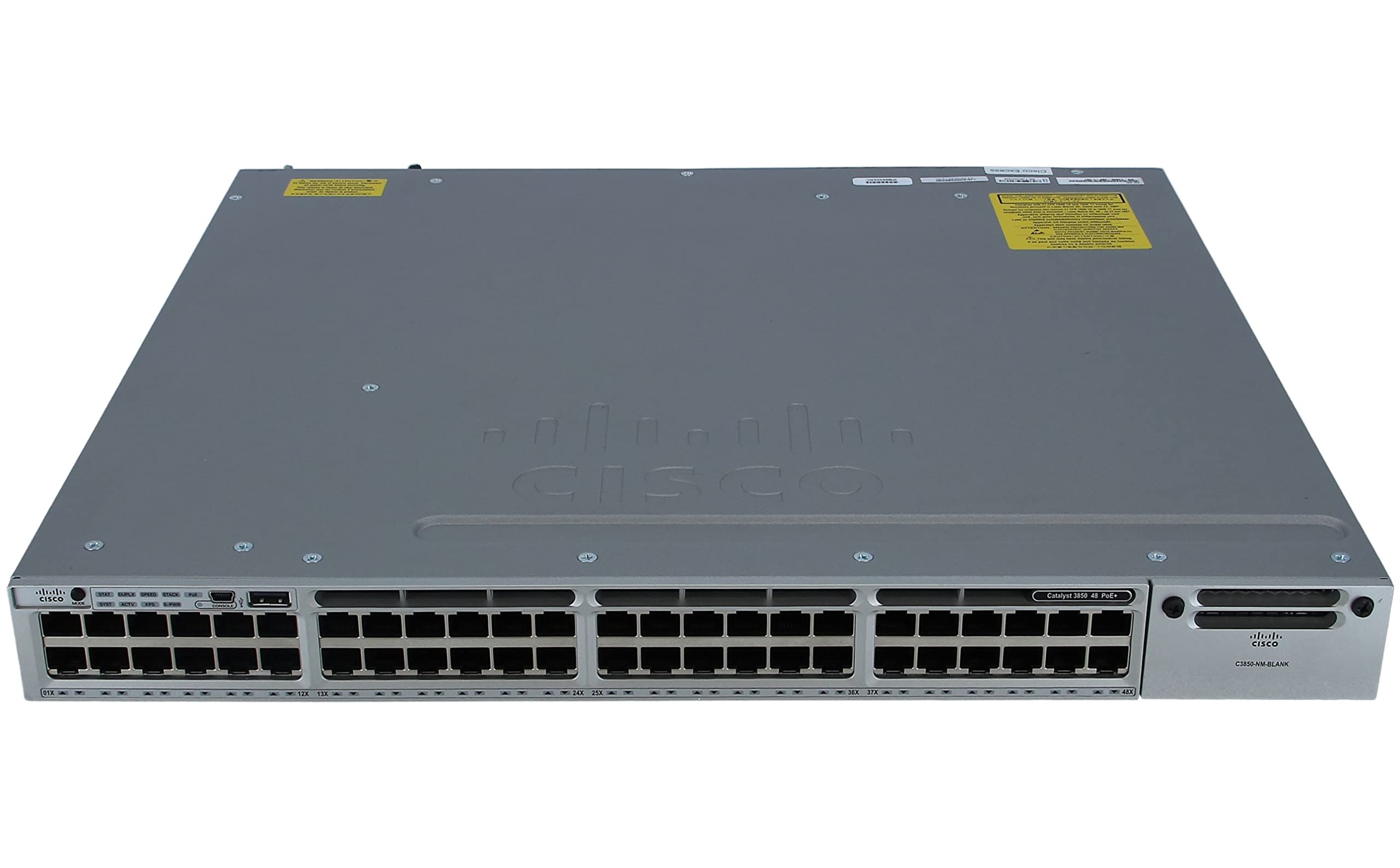 Cisco WS-C3850-48P-L Catalyst 3850 48-Port Gigabit PoE+ Network Switch (Renewed) - Ideal for Office Networks, Data Centers & Enterprise IT Infrastructure