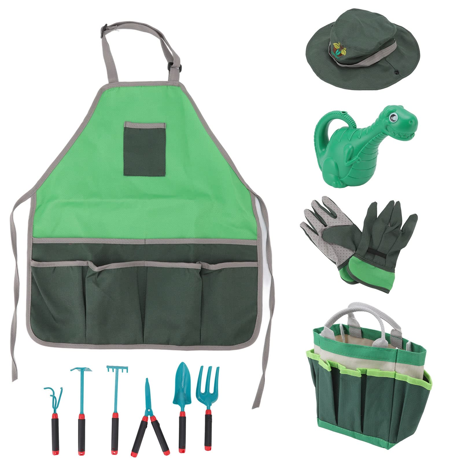 Alomejor Kids Gardening Tool Set - 12-Piece Outdoor Garden Tools for Children with Shovel, Rake & Trowel - Durable Gardening Kits for Boys & Girls Ages 3-8 - Perfect for Backyard Planting, School Projects & Nature Exploration
