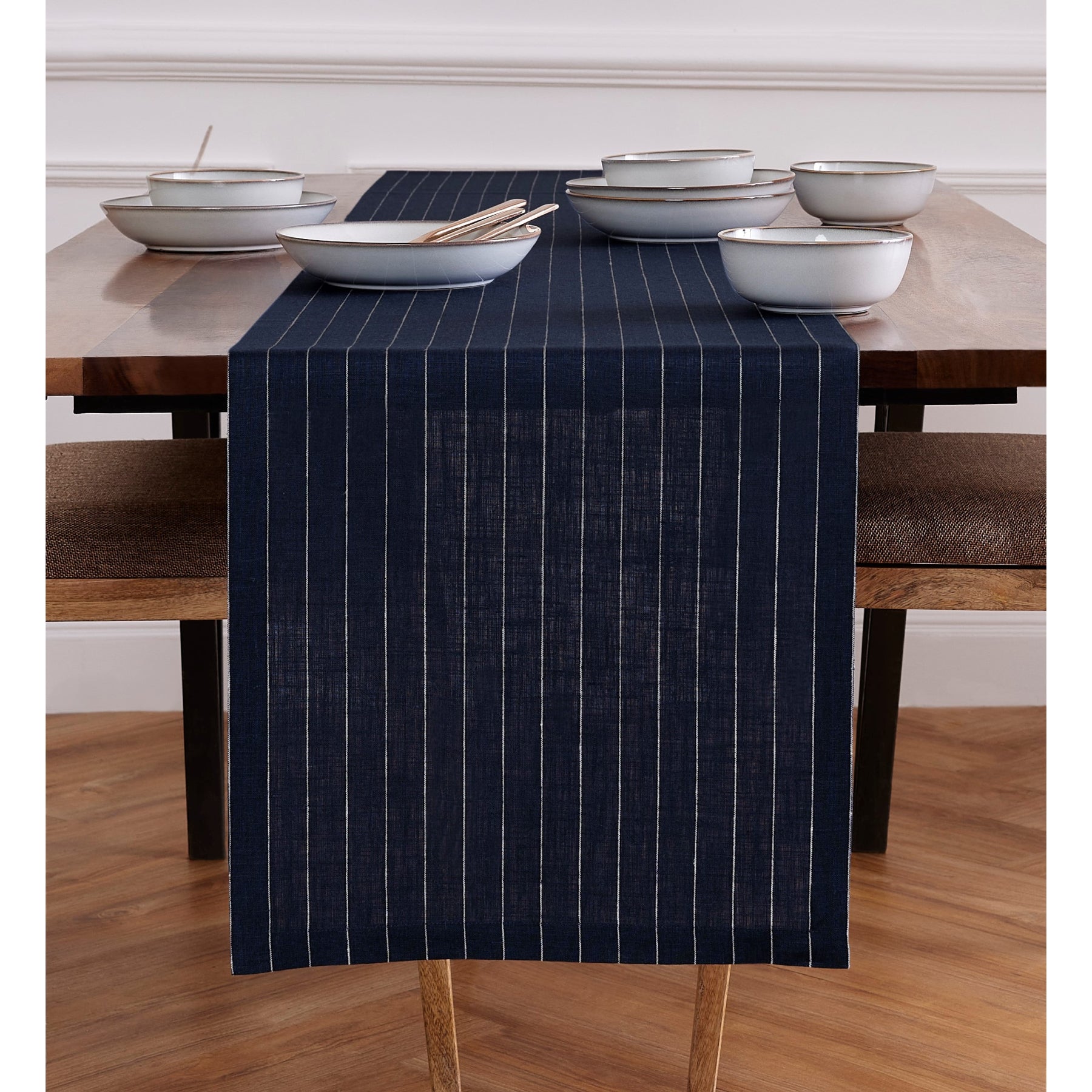 Natural and White Pinstripe