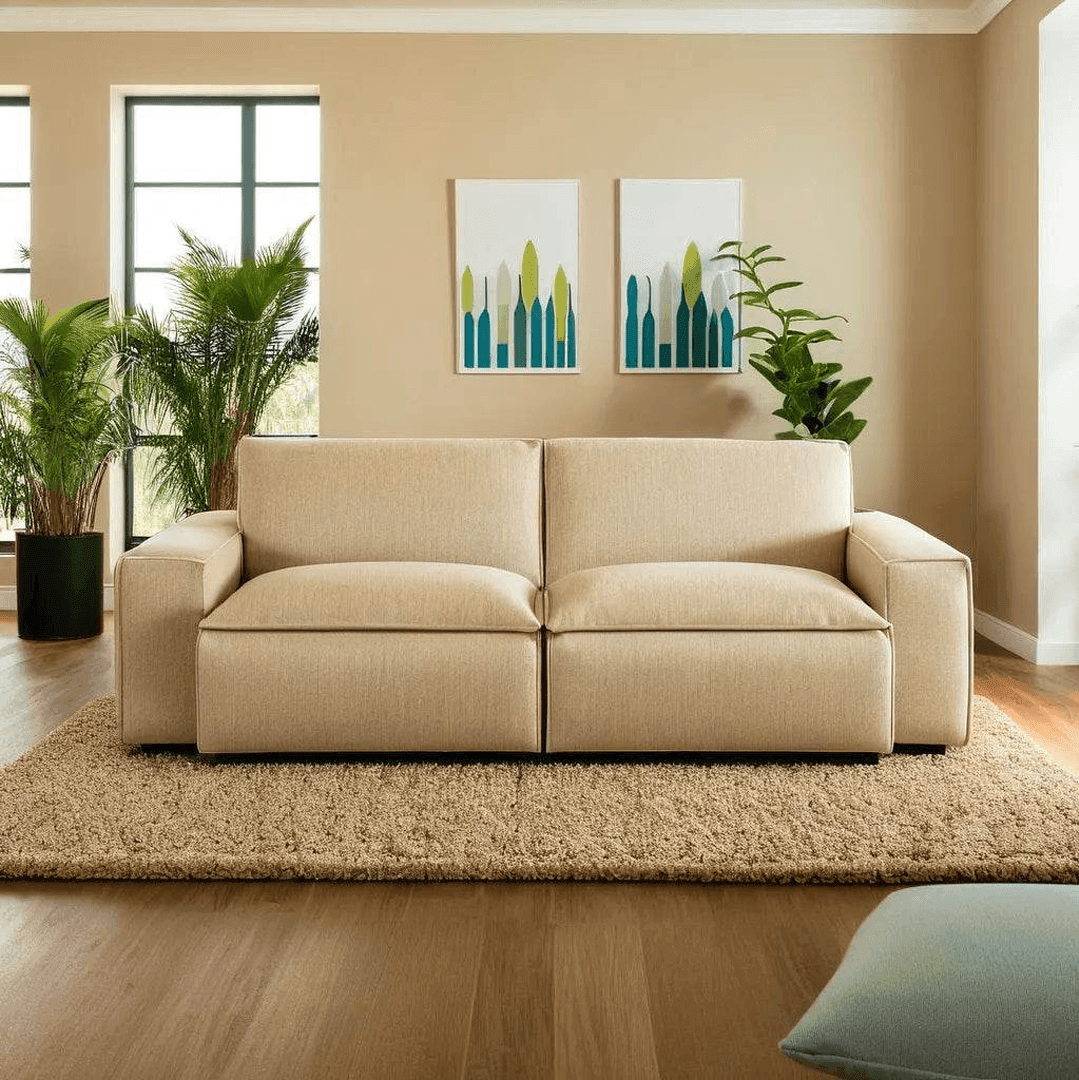 Premium Giacomo Fabric 3-Seater Sofa - Comfortable & Durable Living Room Furniture (Pet-Friendly) for Home, Office, or Lounge Areas